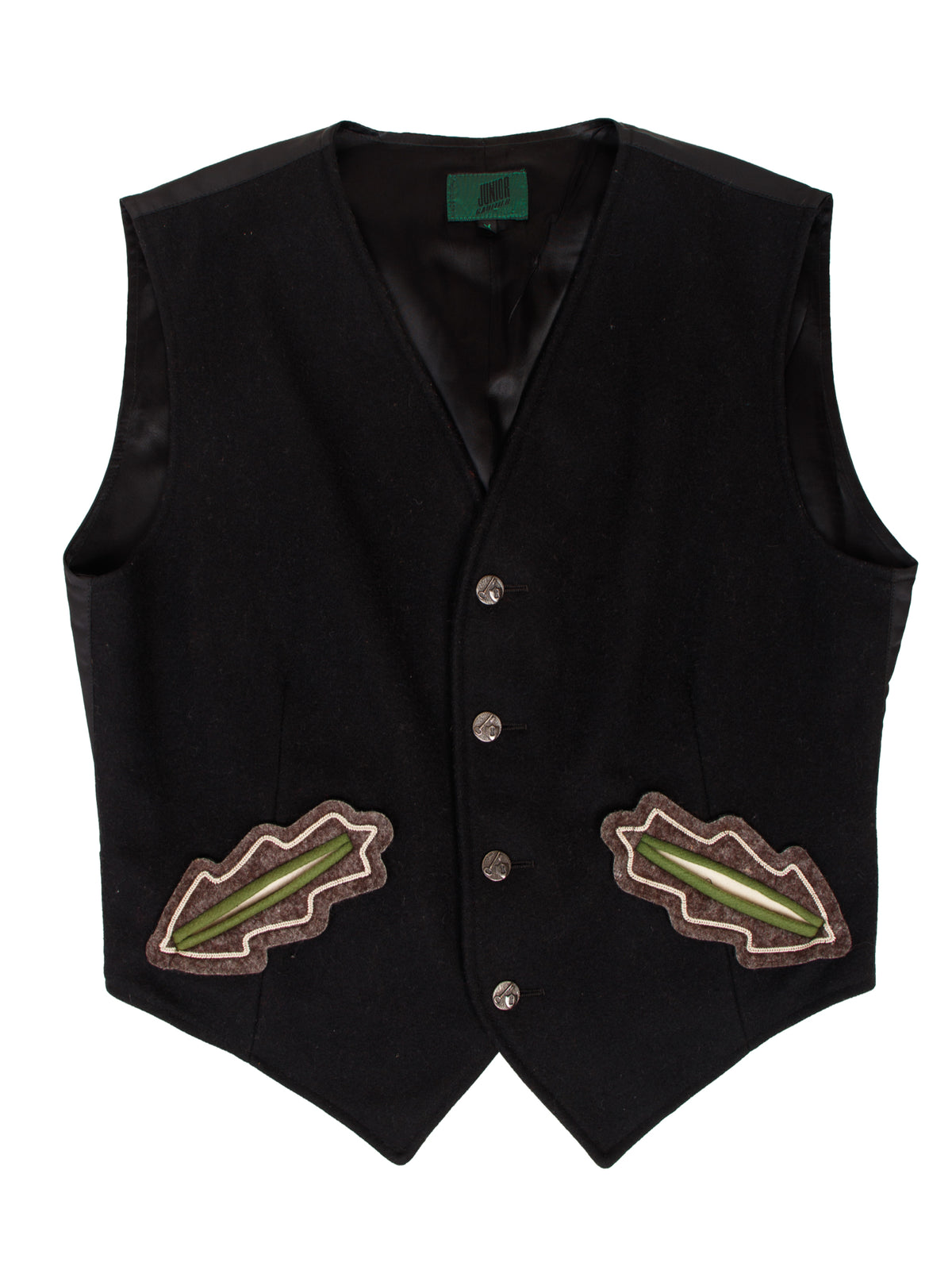 1990s Junior Gaultier Wool Applique Vest