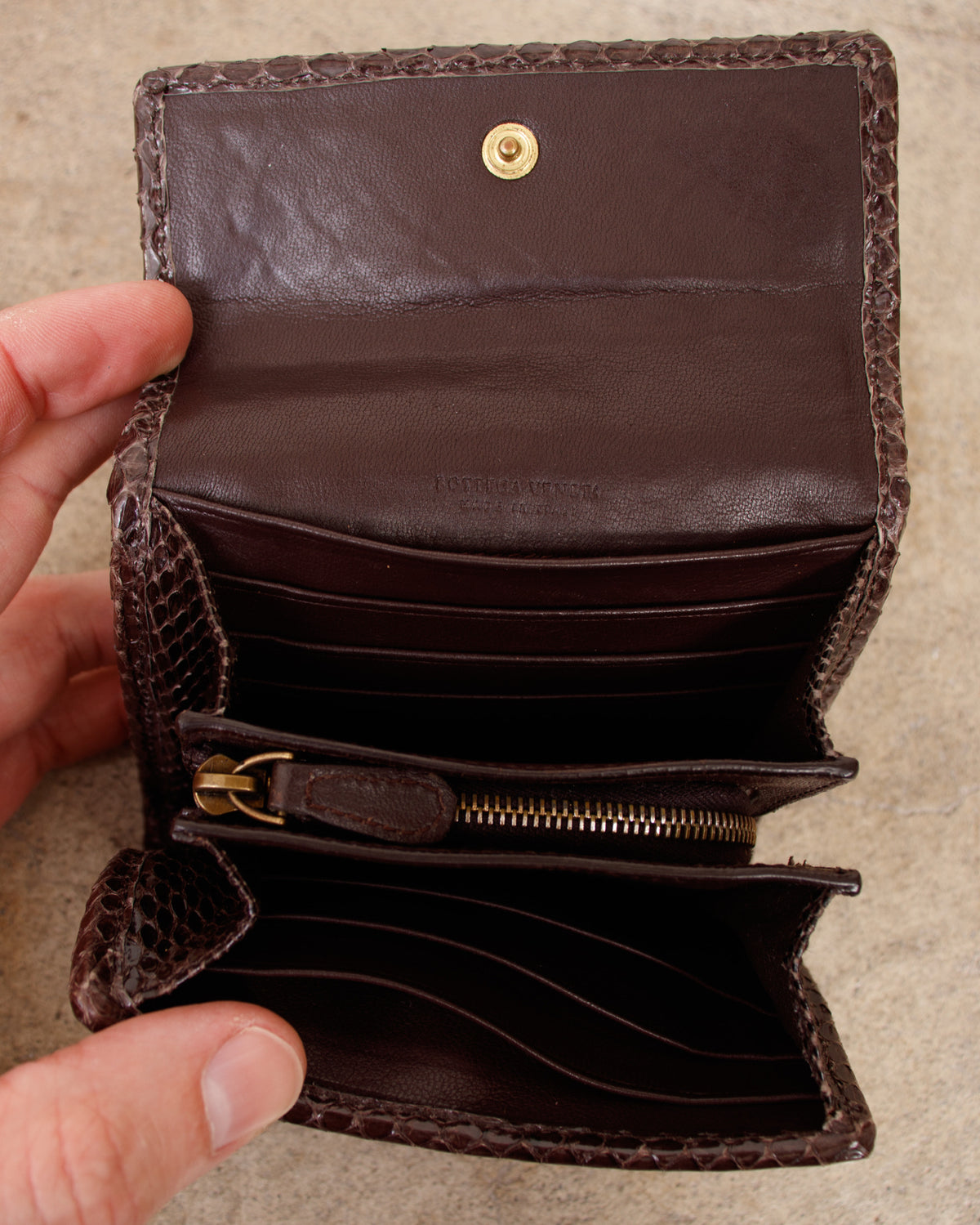 Bottega Veneta Intrecciato Metallic Wallet