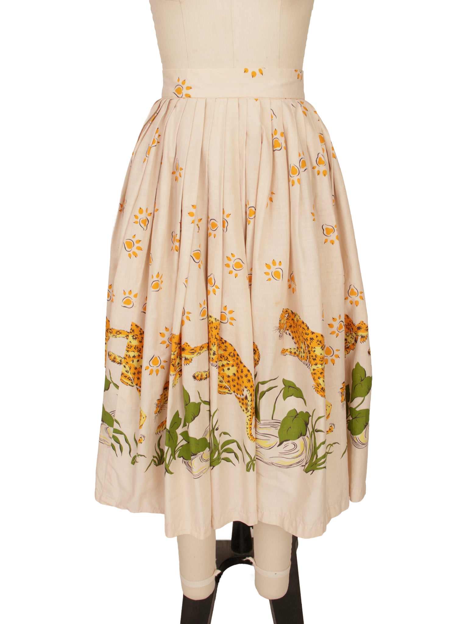 1950s Novelty Leopard Print Skirt