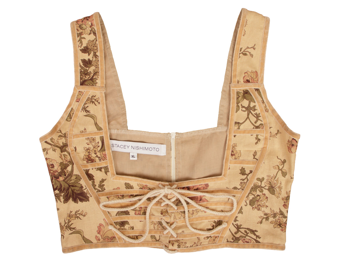 Stacey Nishimoto Deaundra Floral Corset Top