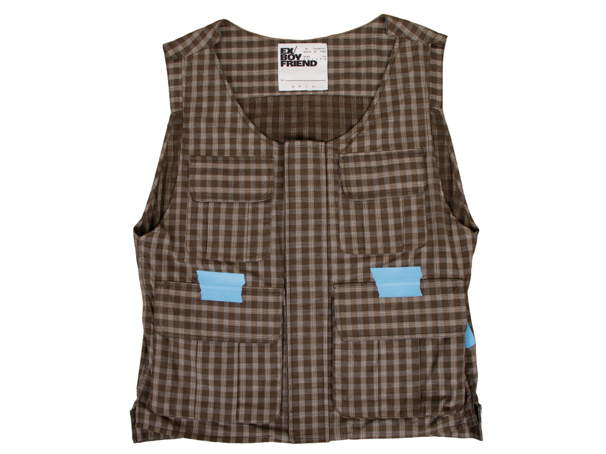 Ex Boyfriend "Taped" Check Vest