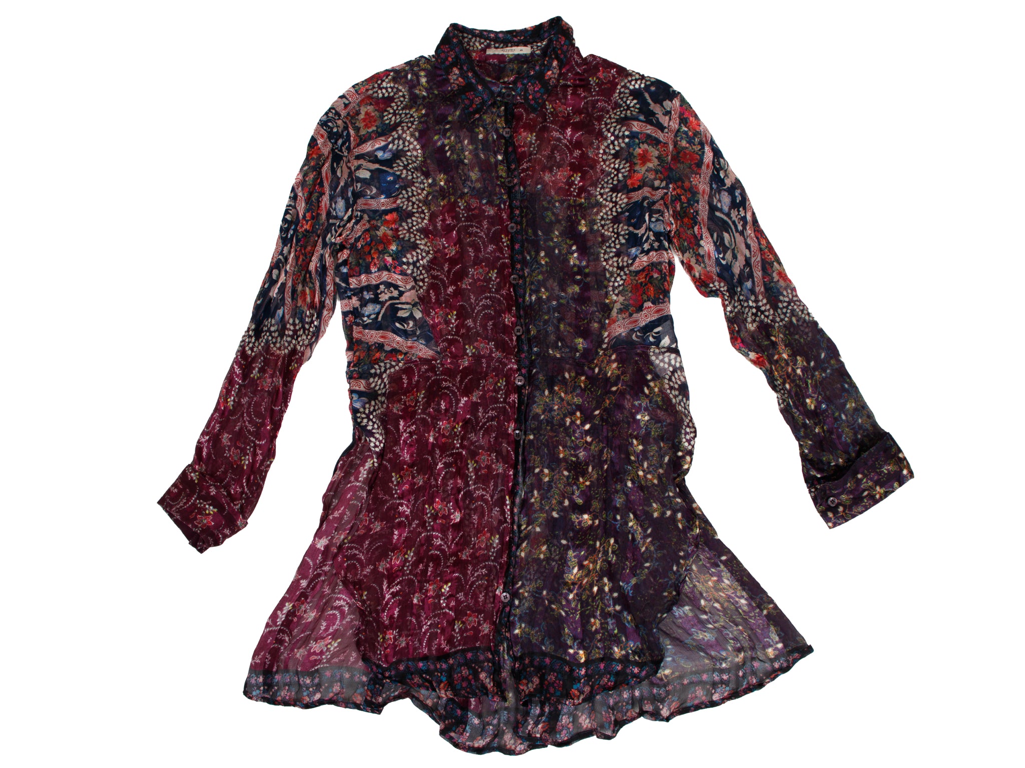 Etro Alina Silk Voile Floral Blouse