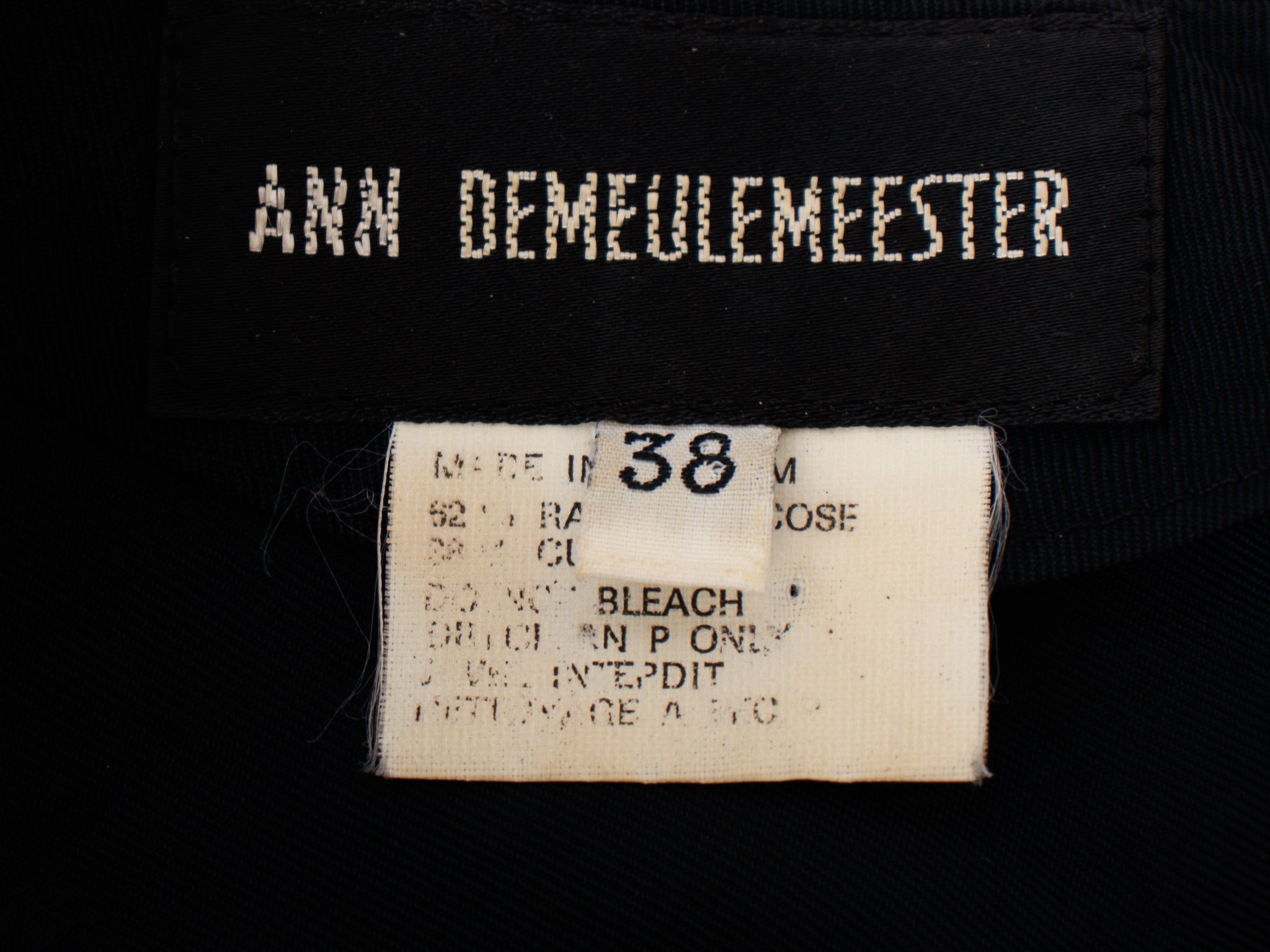 Ann Demeulemeester Twill Open Tie Back Blouse