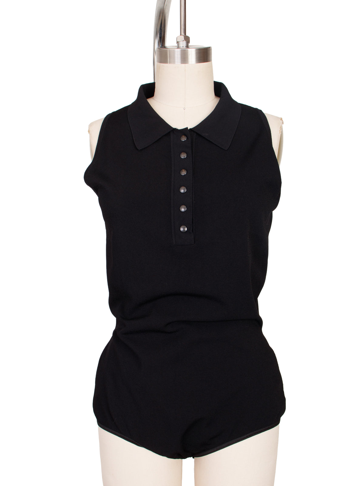 Alaia Sleeveless Polo Bodysuit