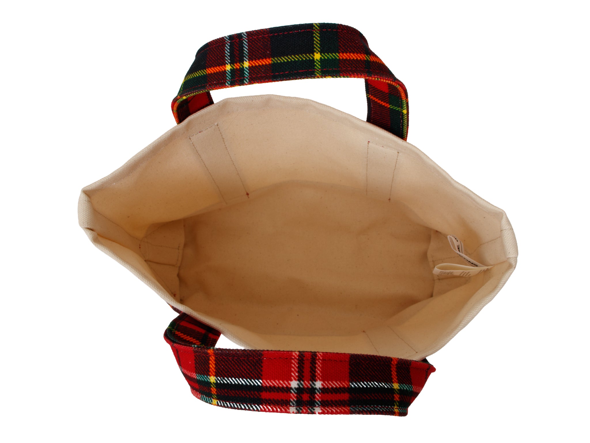 Comme des Garcons Canvas Check Mini Tote Bag