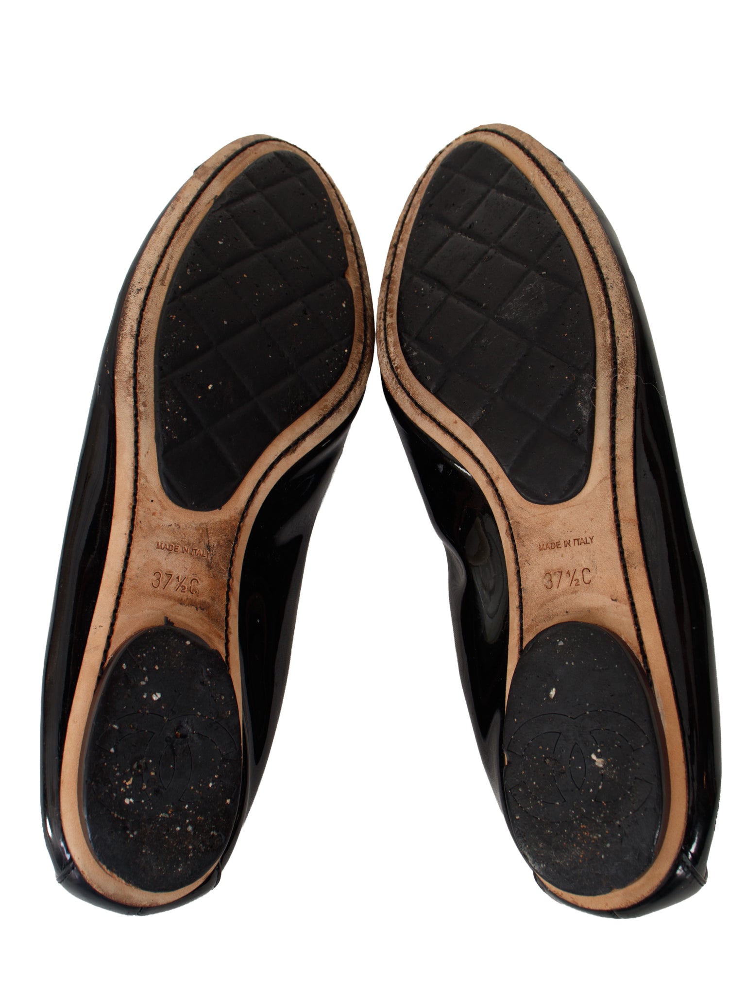 2008 Chanel Patent Leather Ballet Flats as-is