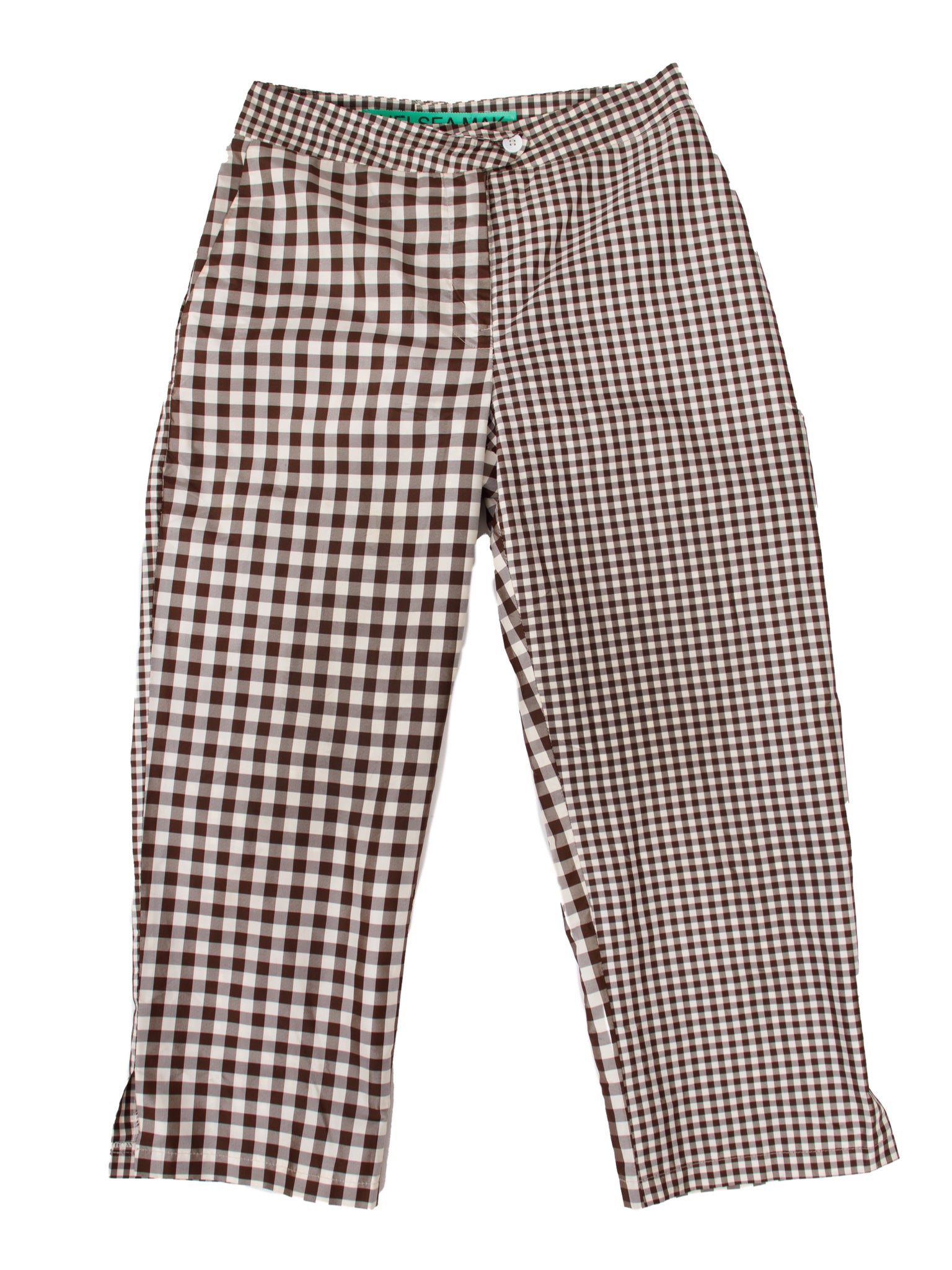 Chelsea Mak Silk Taffeta Gingham Pant Set