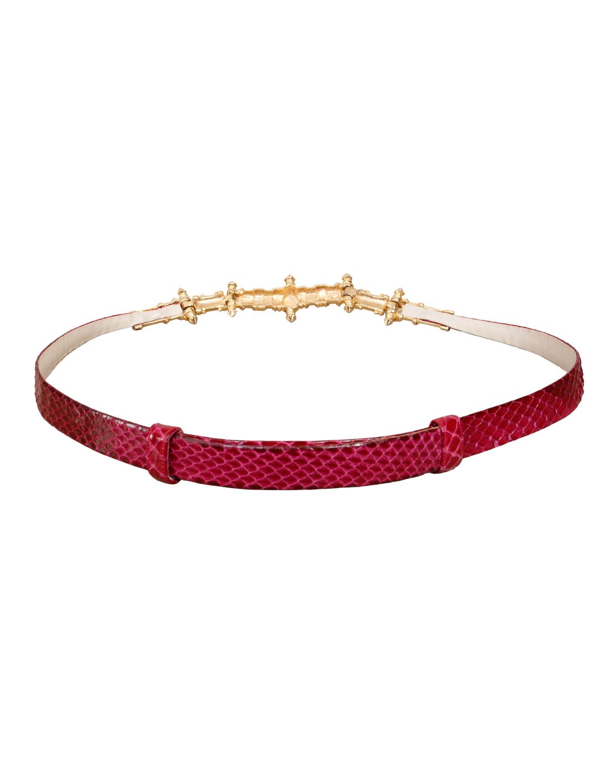Judith Leiber Snakeskin Ornate Belt