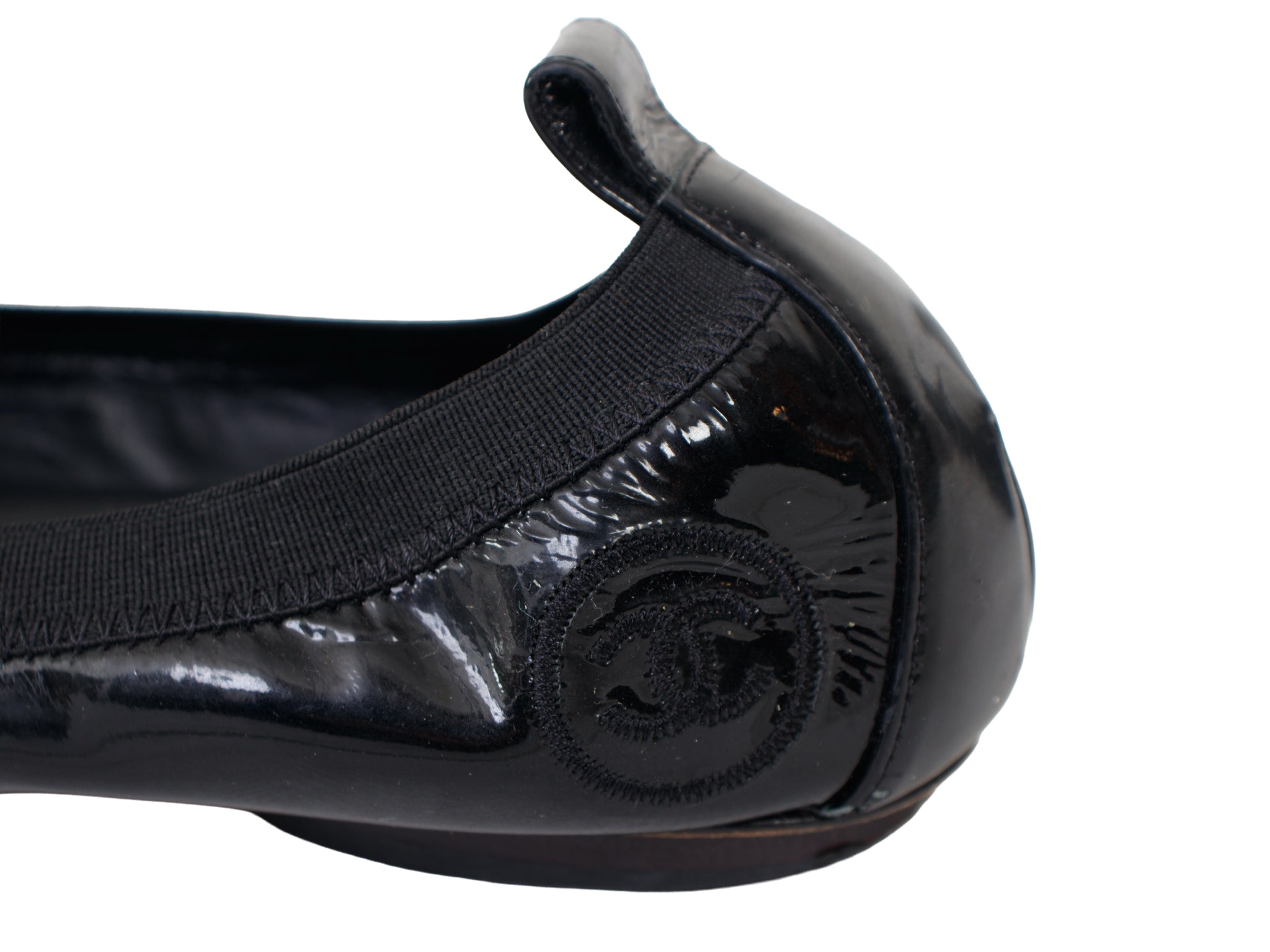 2008 Chanel Patent Leather Ballet Flats as-is