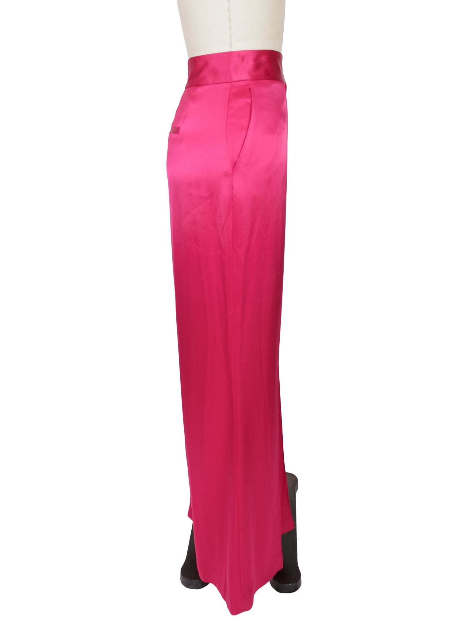 Alice + Olivia Satin Wide Leg Trousers
