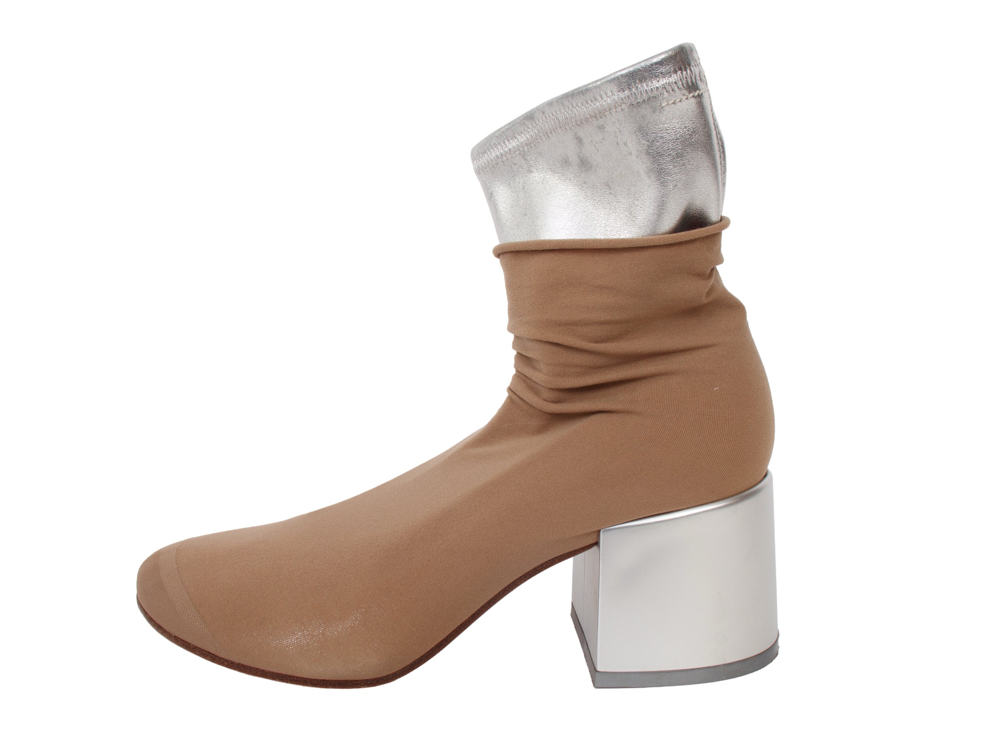 MM6 Maison Margiela Metallic Leather Stocking Boots