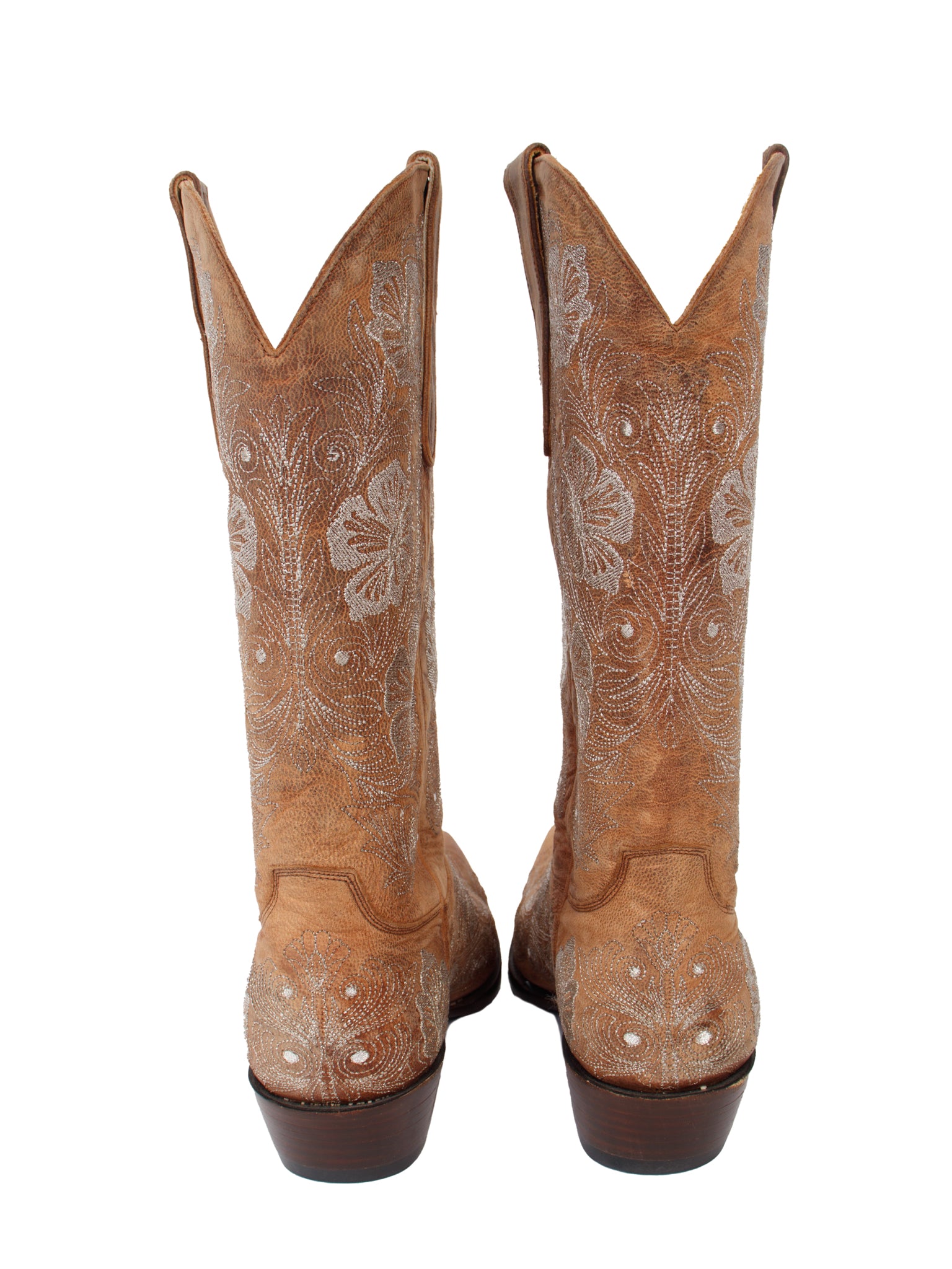 The Old Gringo Metallic Floral Embroidery Cowboy Boots