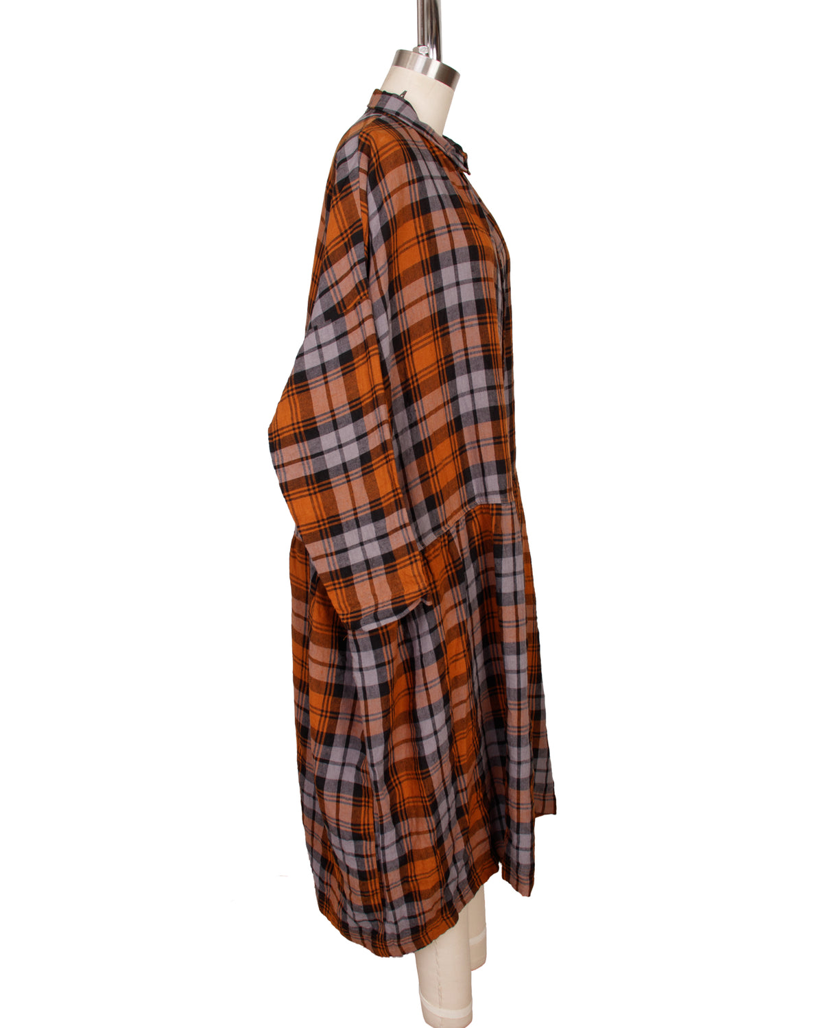 Ichi Antiquities Linen Check Dress