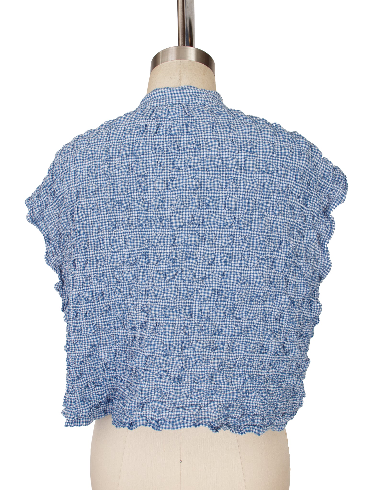 Caron Callahan Seersucker Gingham Top