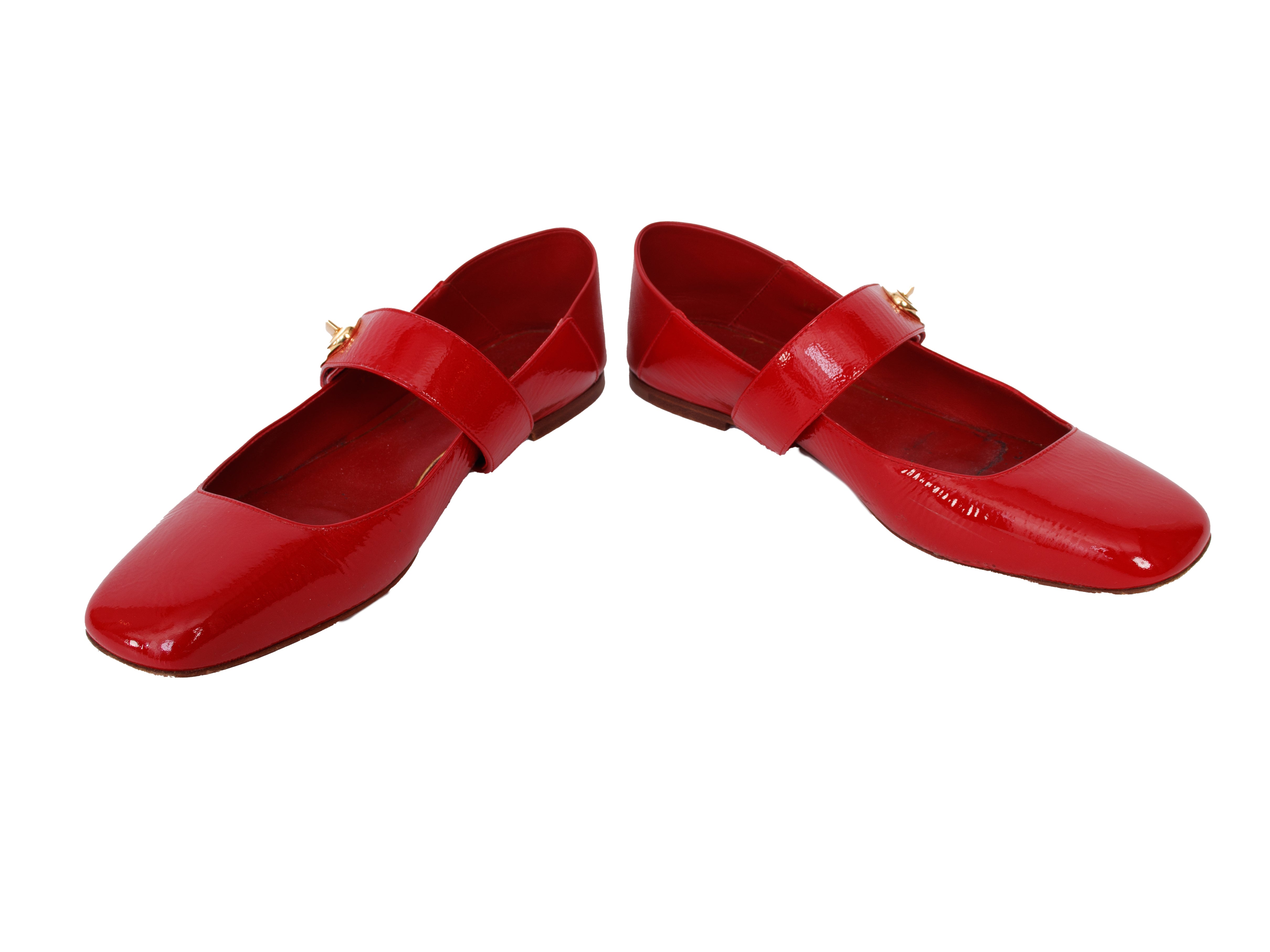 Valentino Patent Square Ballet Flats | Mercy Vintage