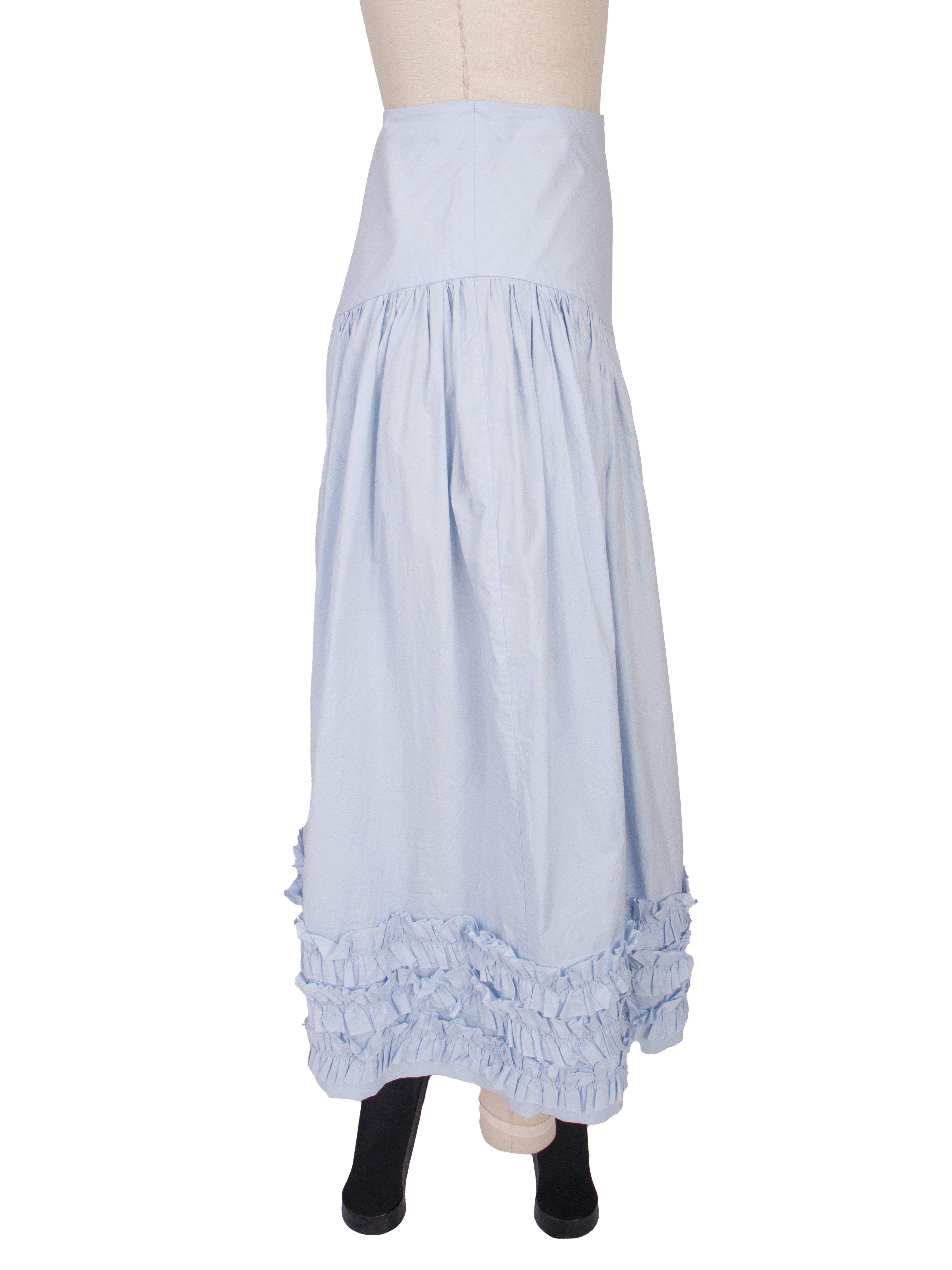 Molly Goddard Poplin Pleated Skirt