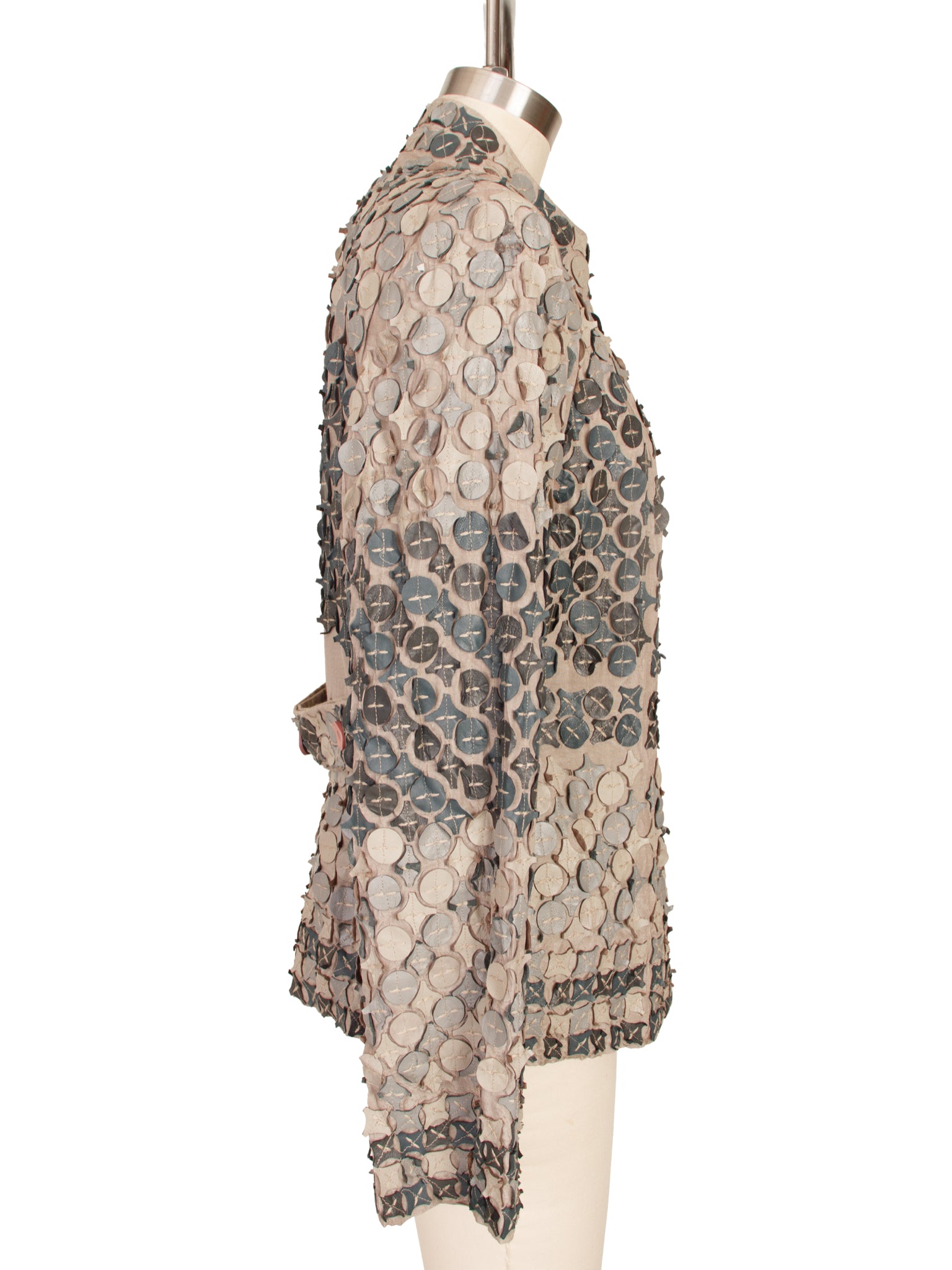 Blank London Silk & Leather Applique Jacket