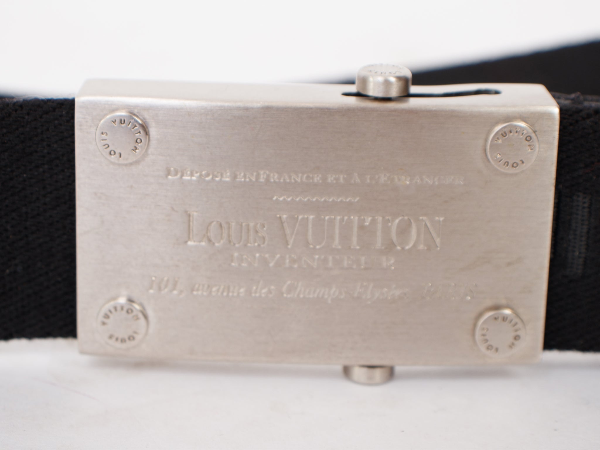 2010 Louis Vuitton Bengale Inventeur Logo Belt