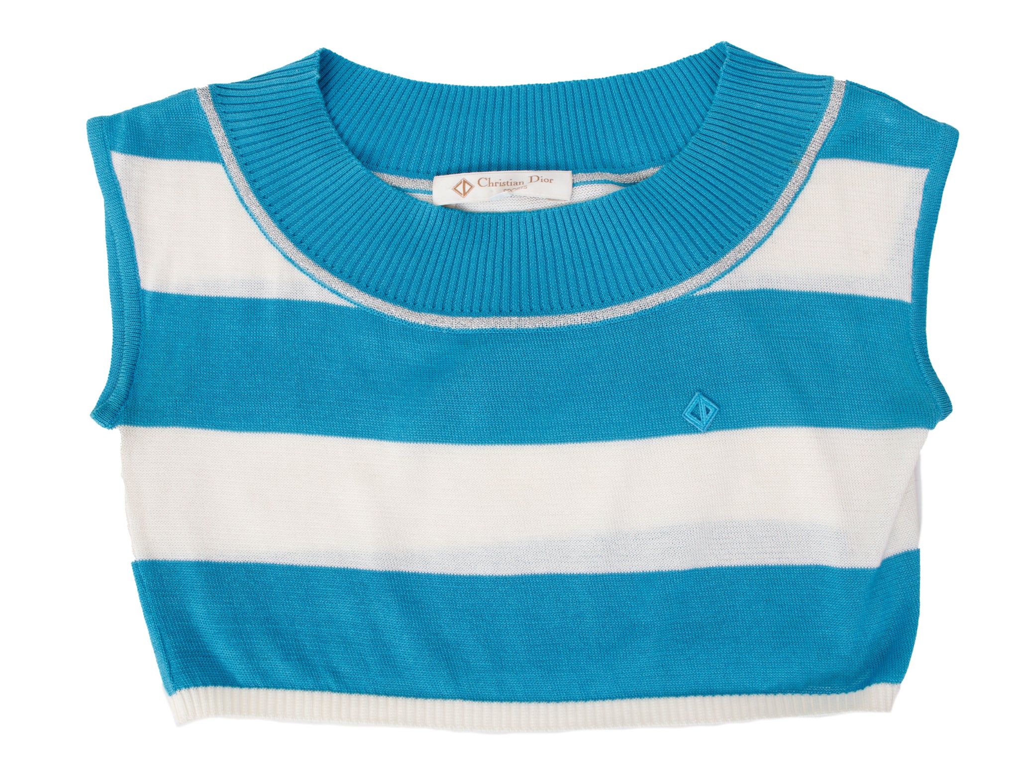 Christian Dior Sports Striped Crop Top