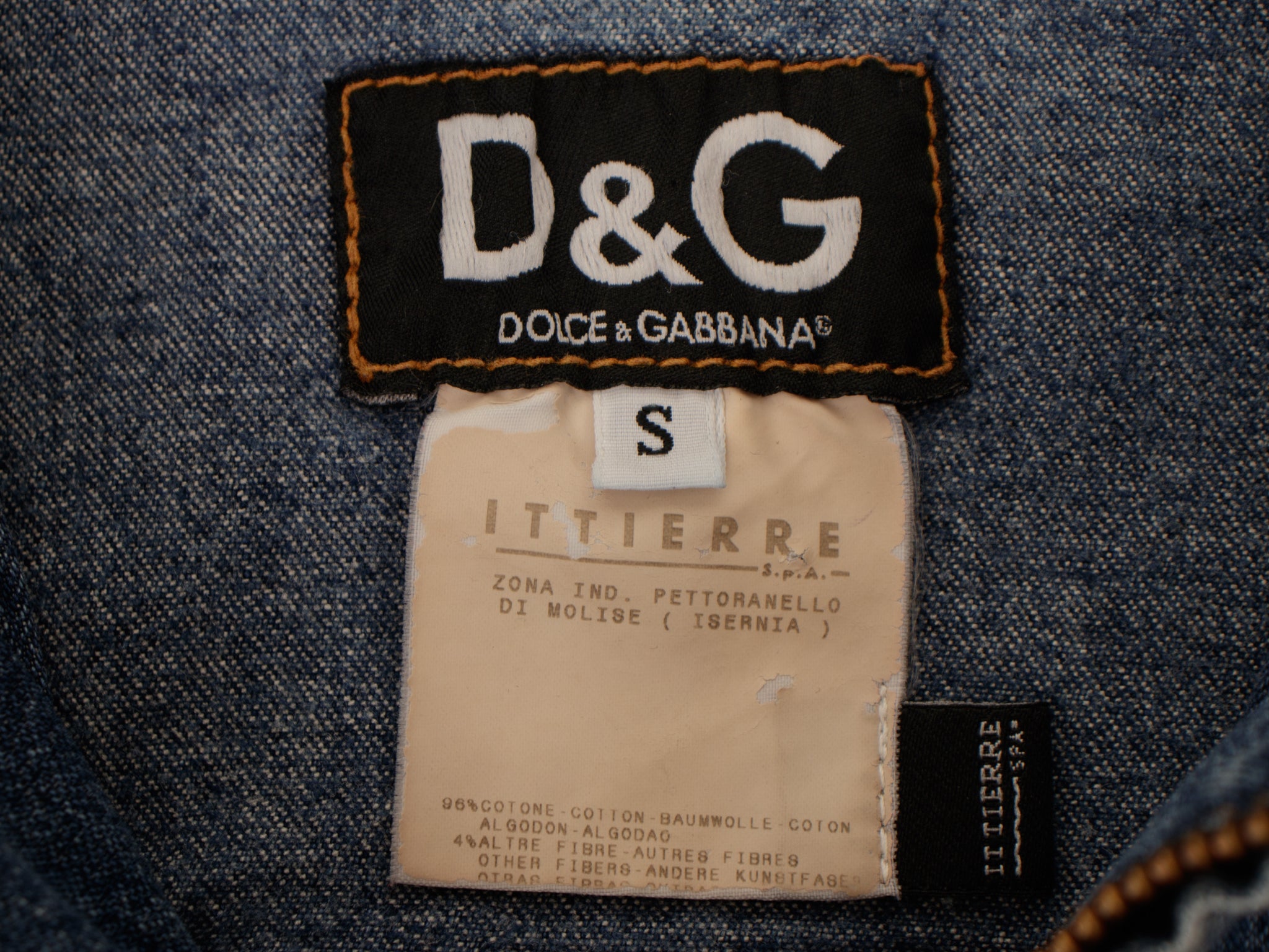 D&G Fitted Denim Zip Jacket