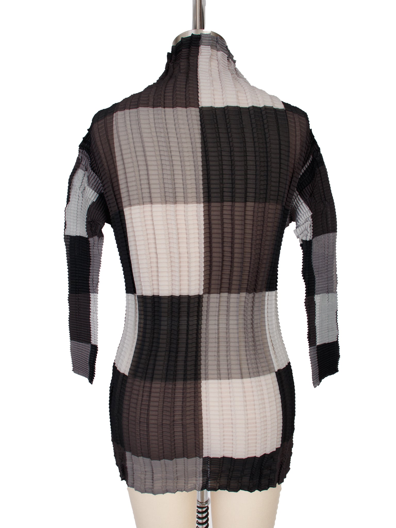 SS 1997 Issey Miyake Origami Plissé Check Top
