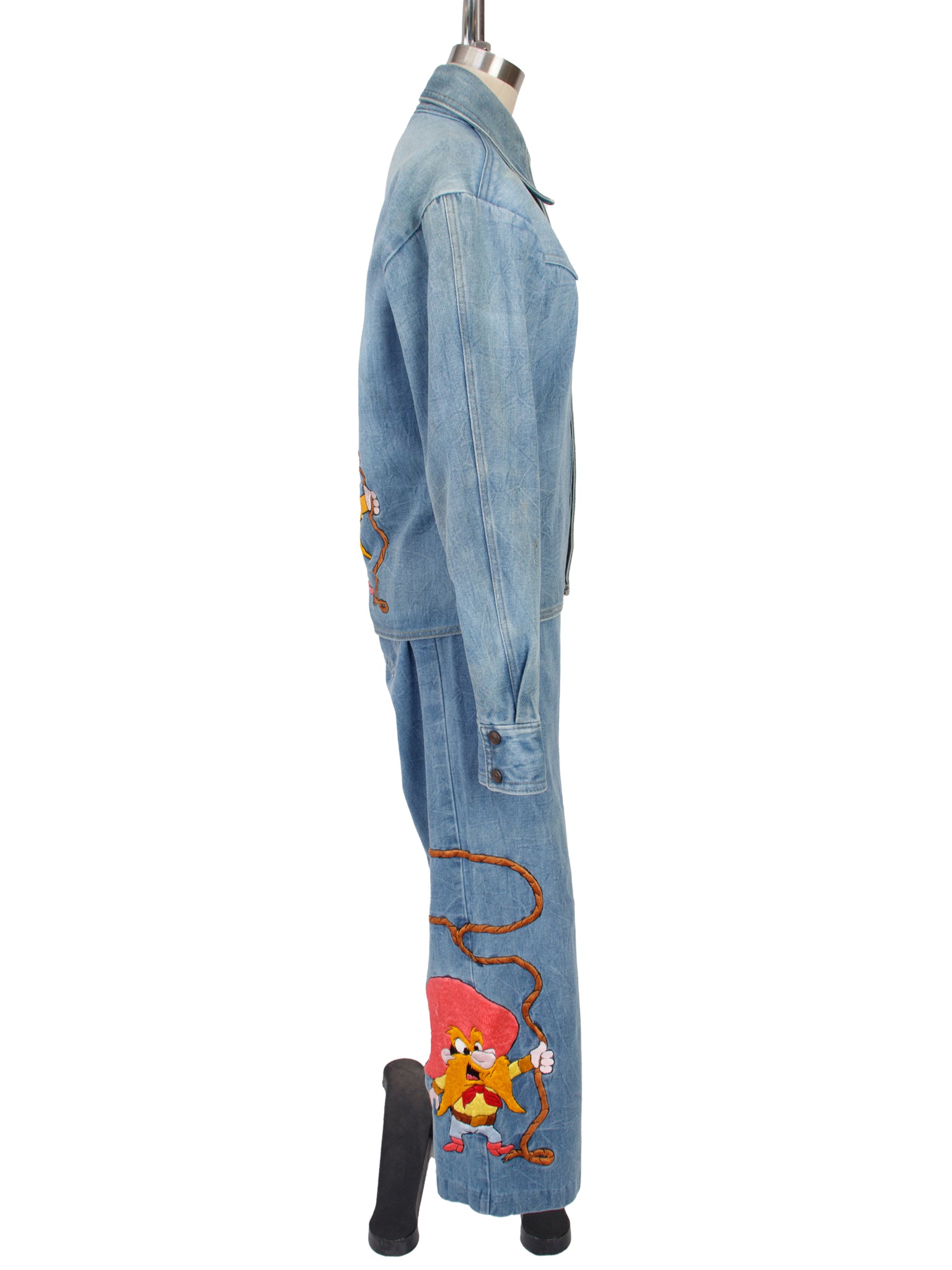 Antonio Guissepe Yosemite Sam Denim Embroidered Pant Set