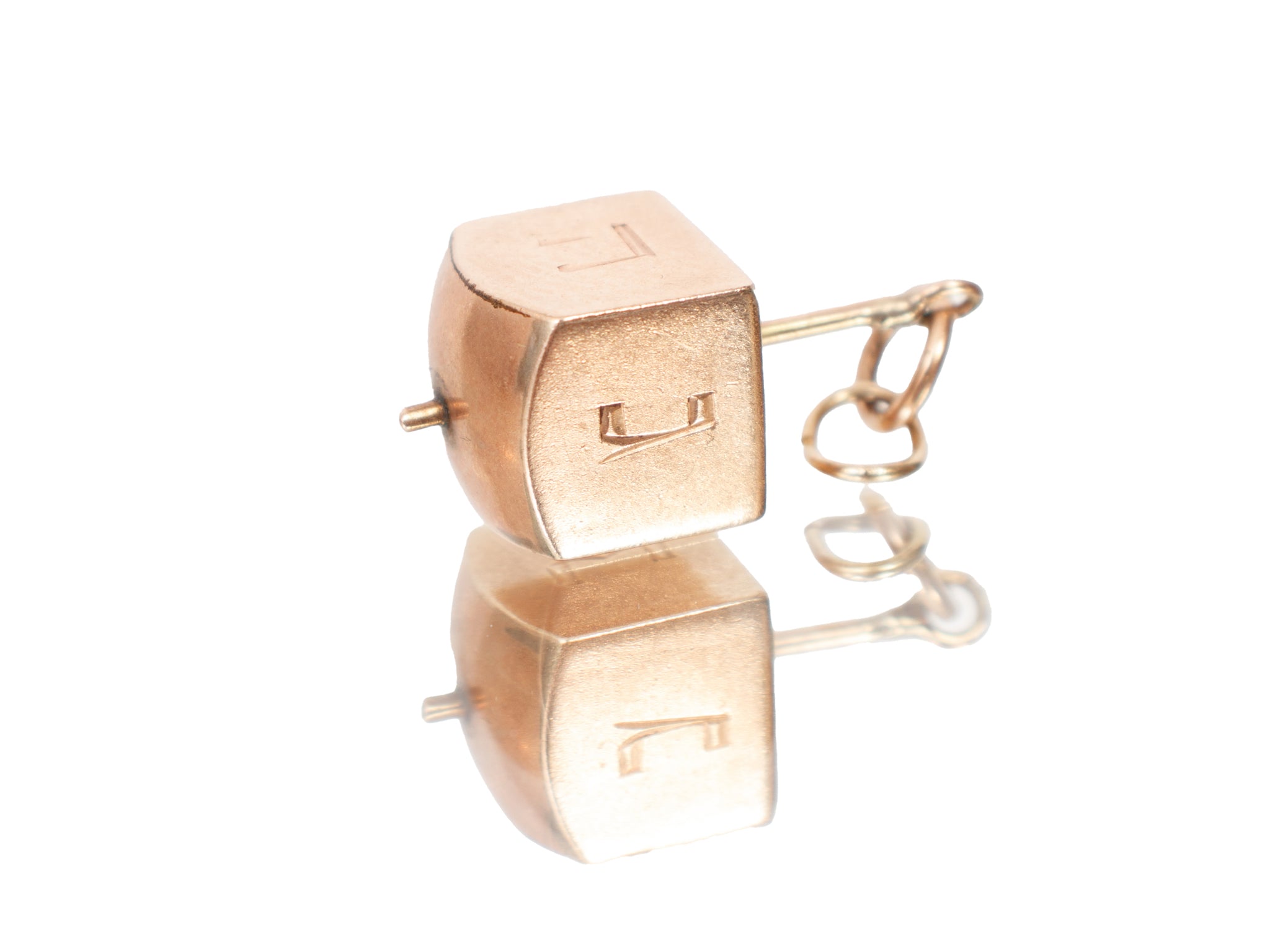 14K Gold Dreidel Charm