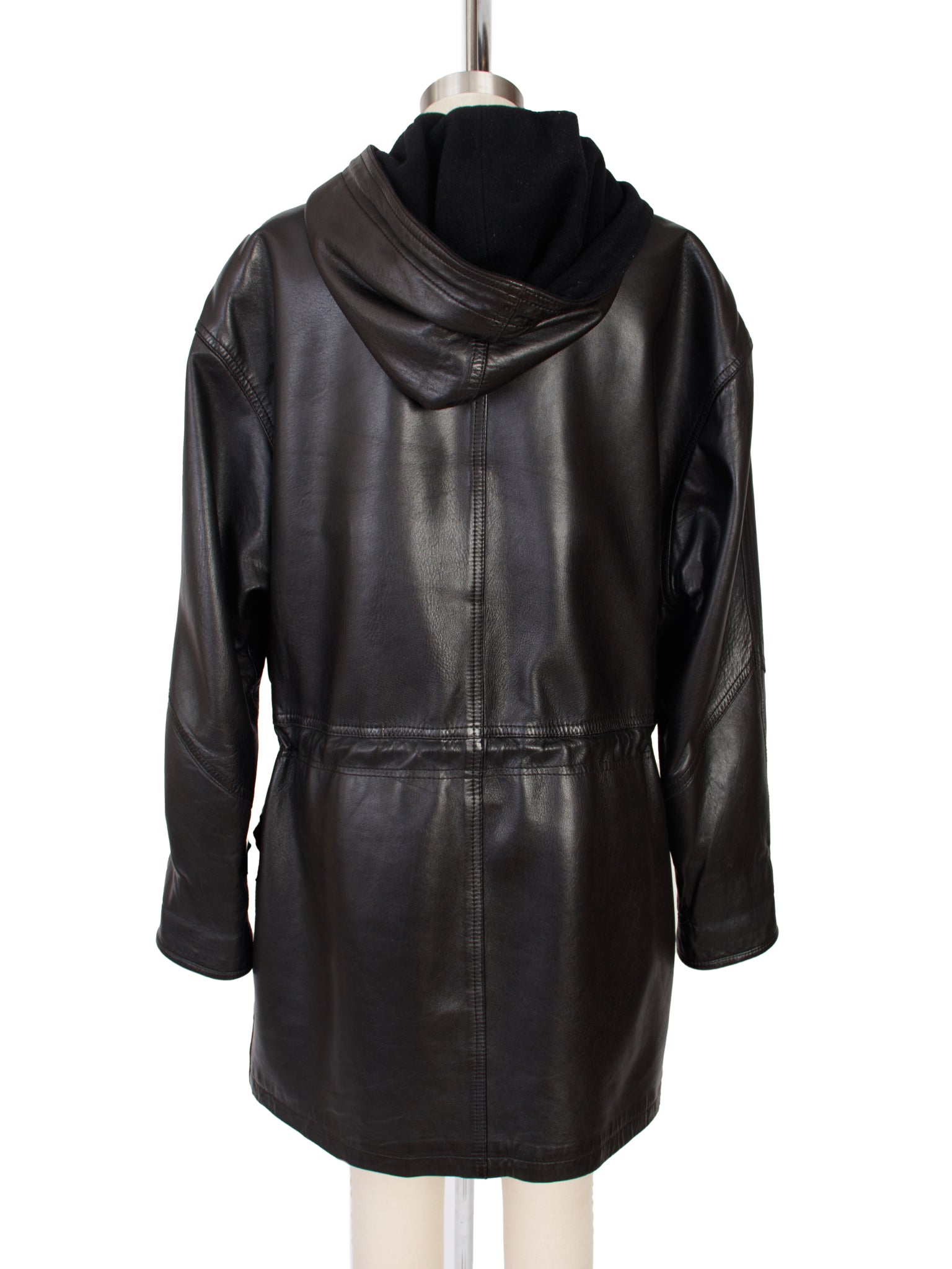 Coach Italian Leather Hooded Coat