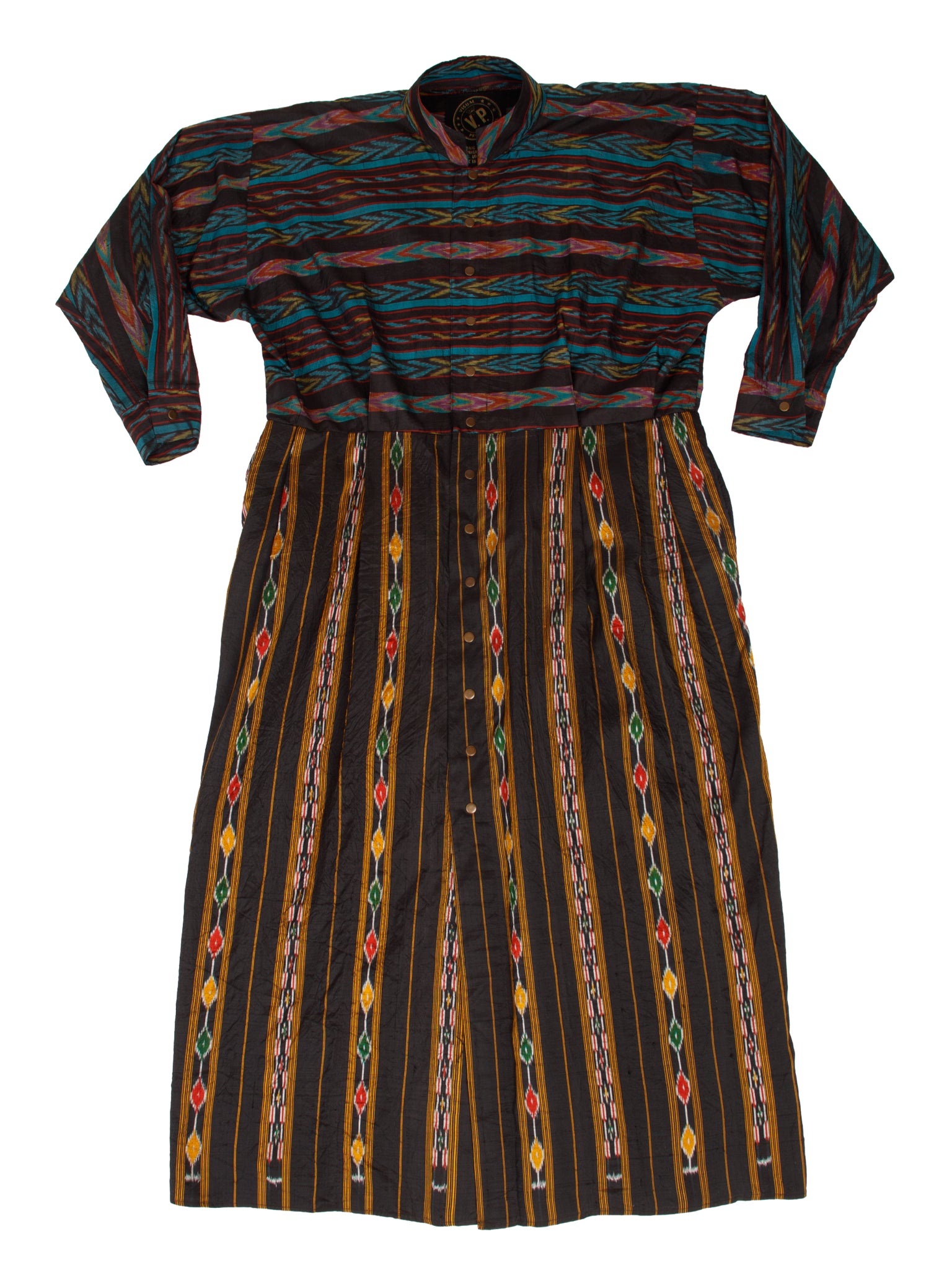 1988 Visual Professional Silk Ikat Dress