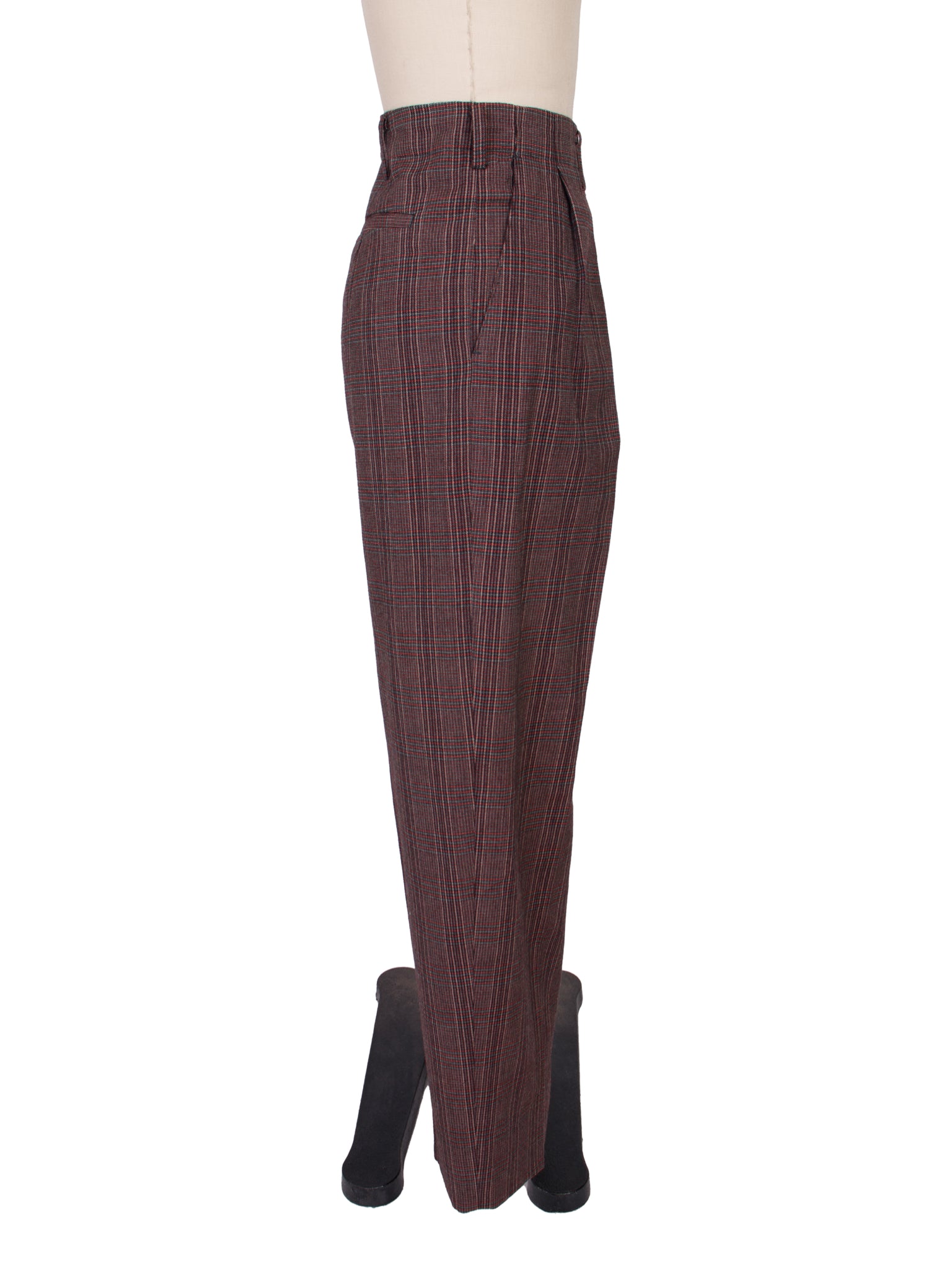 Y's For Men Wool Plaid Pantsuit