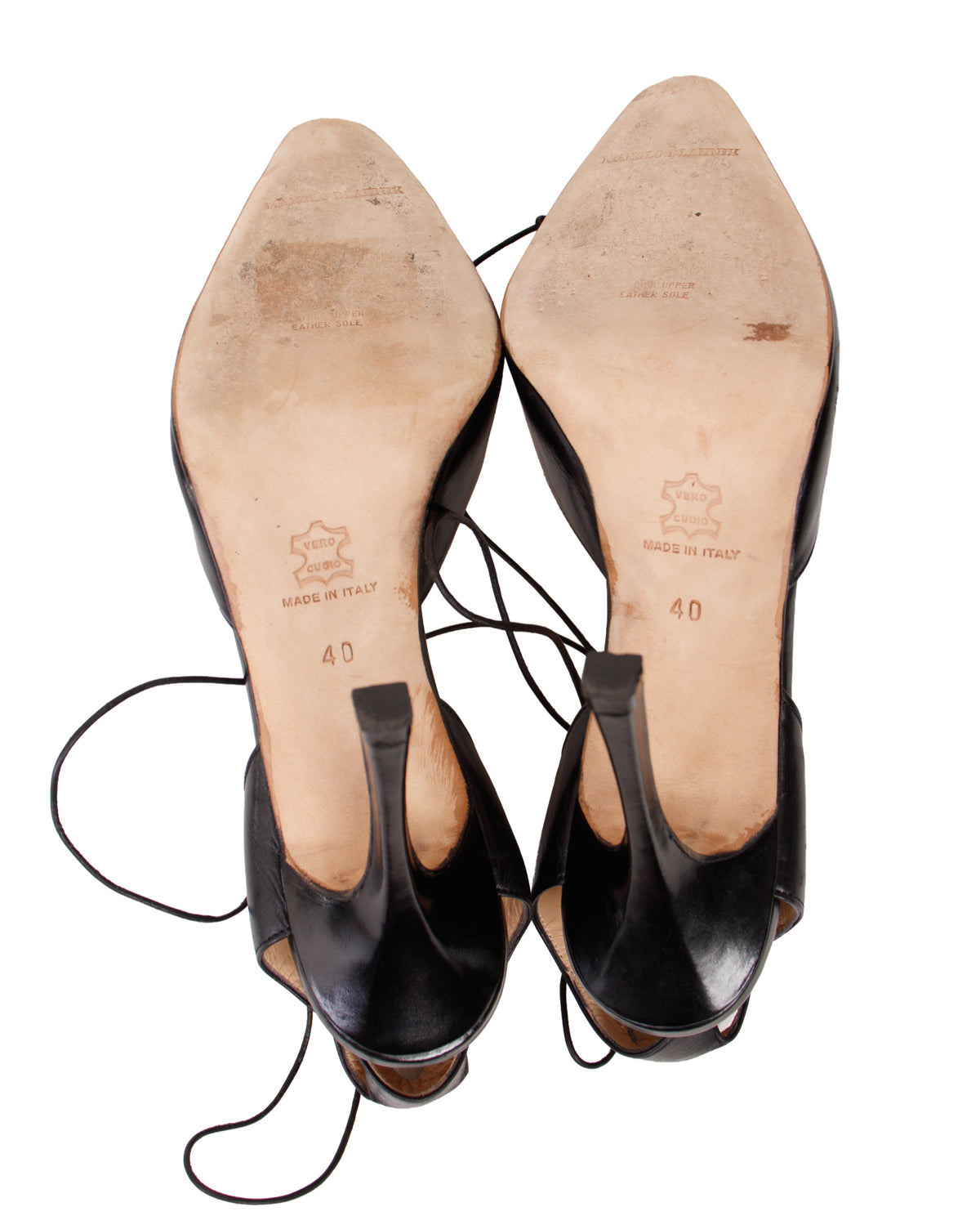 Manolo Blahnik Ankle Strap Stiletto Pumps
