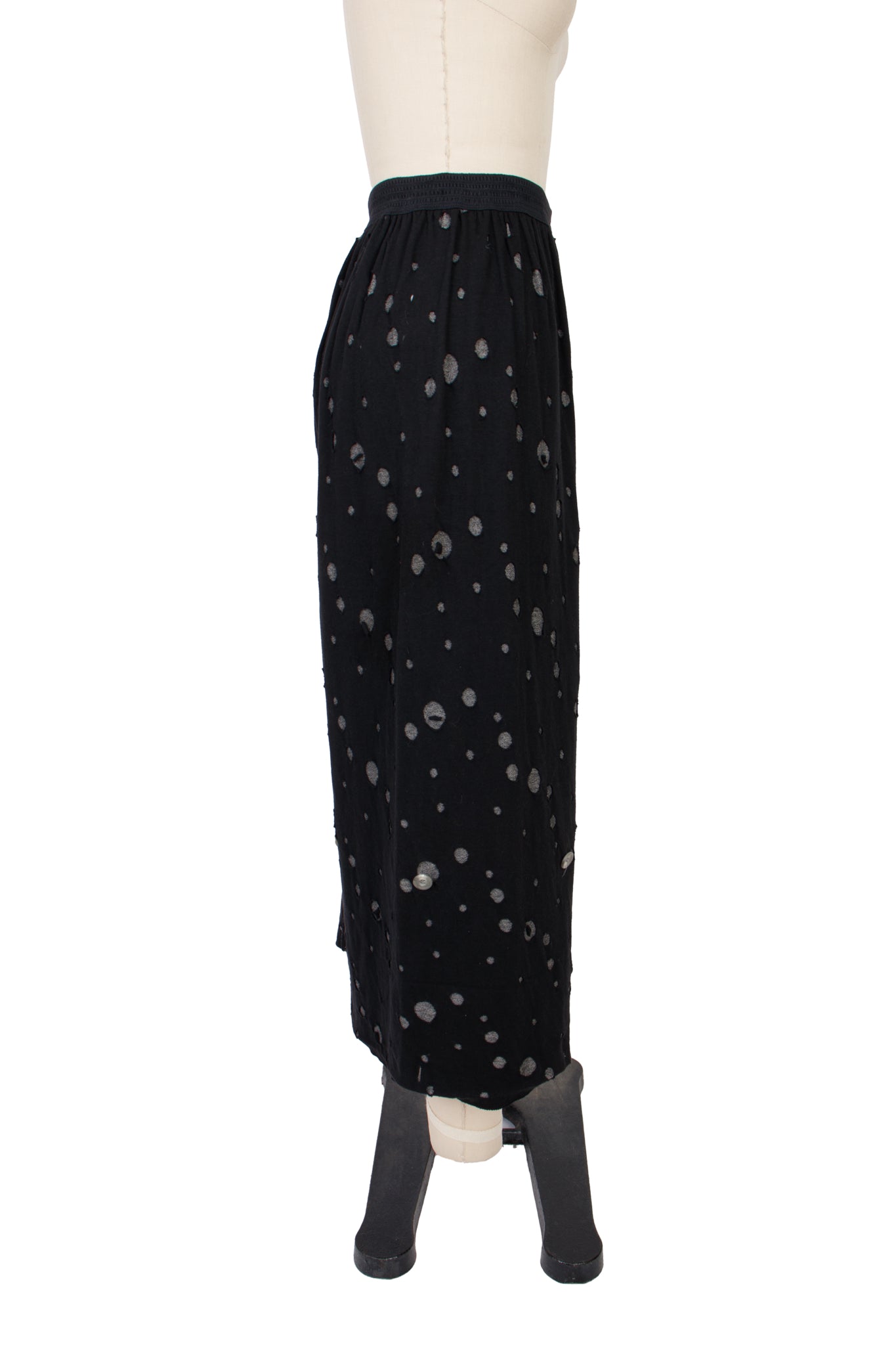 1980s Matsuda Distressed Layered Skirt Set