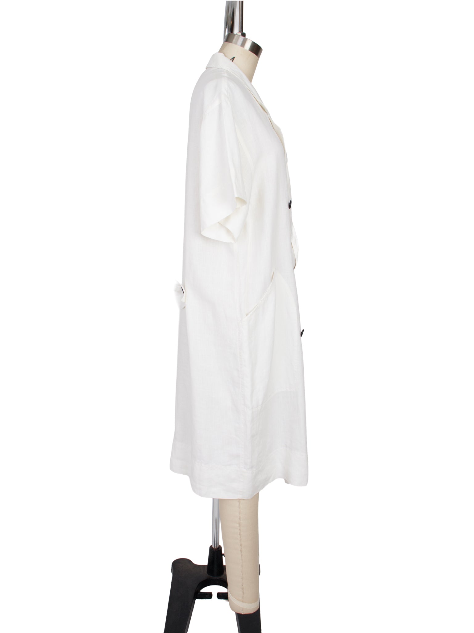 Moschino Linen Double-Breasted Shirtdress