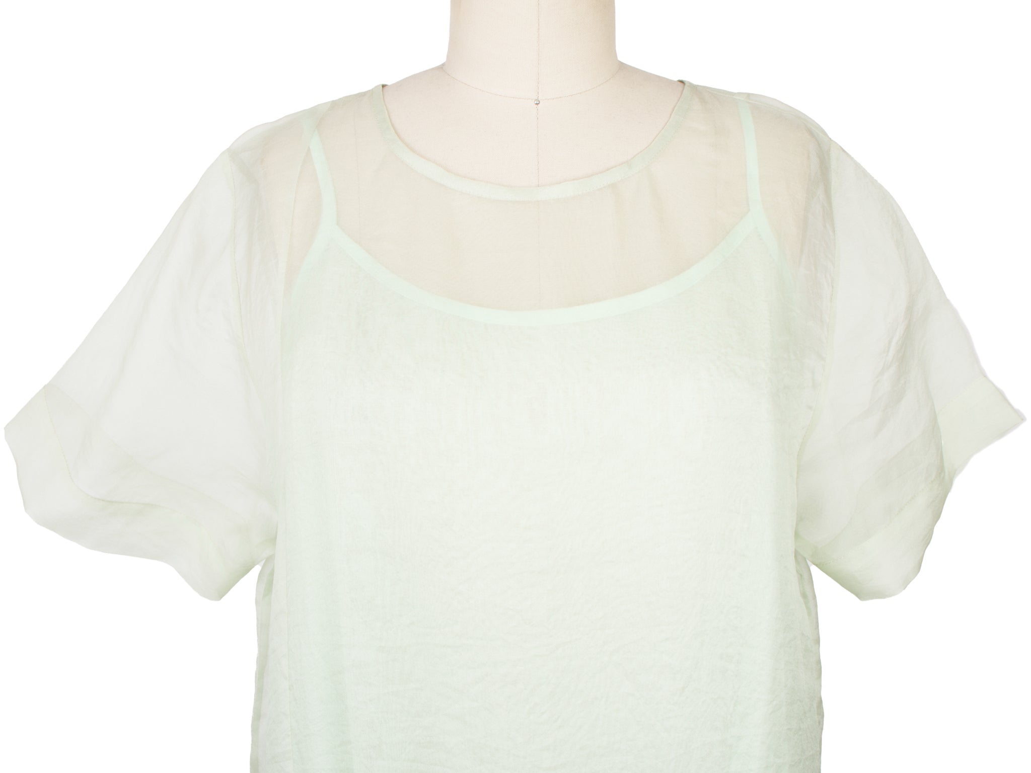 r.b. Runaway Bicycle Mint Silk Organza