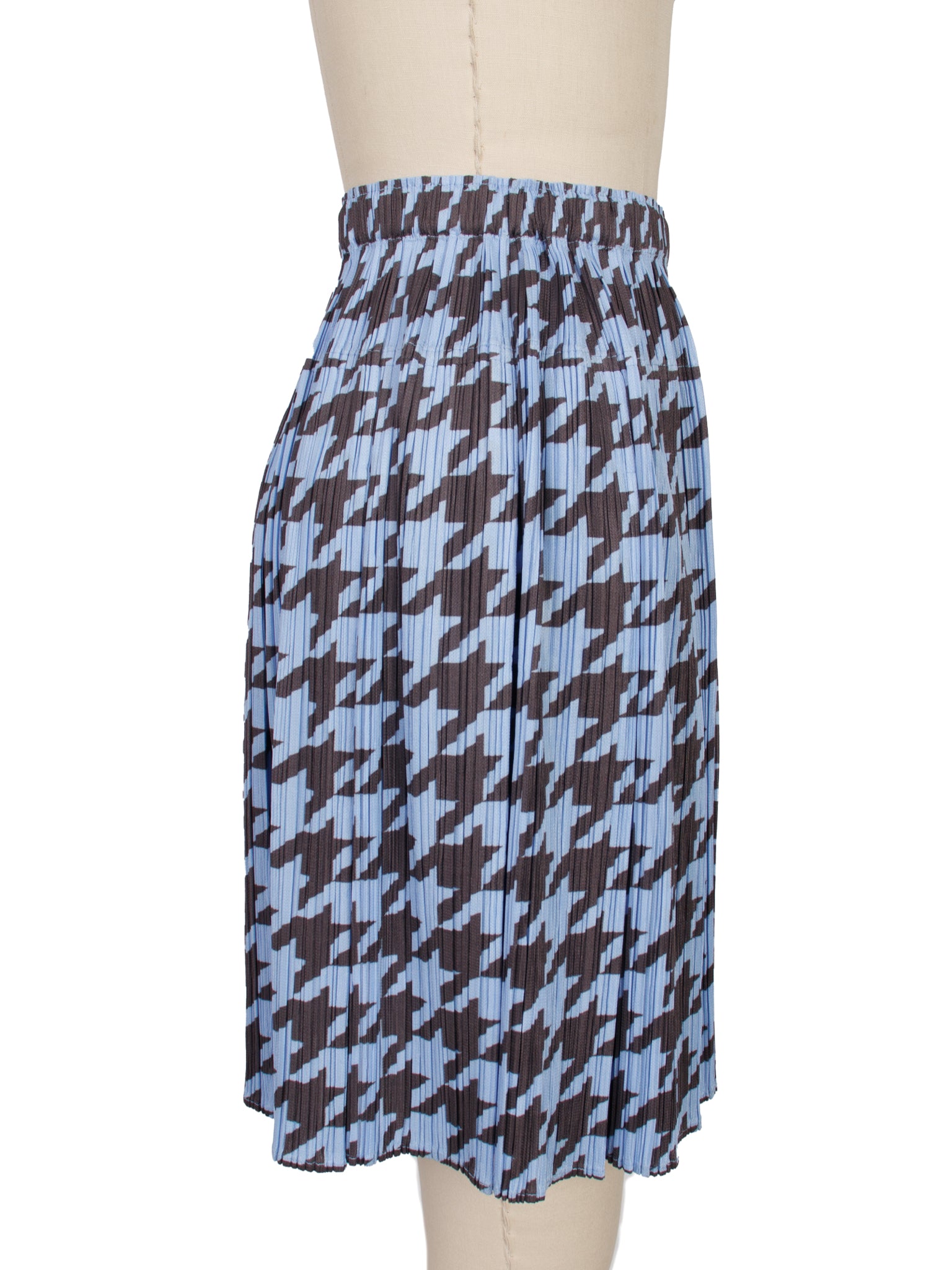 Pleats Please Houndstooth Mini Skirt