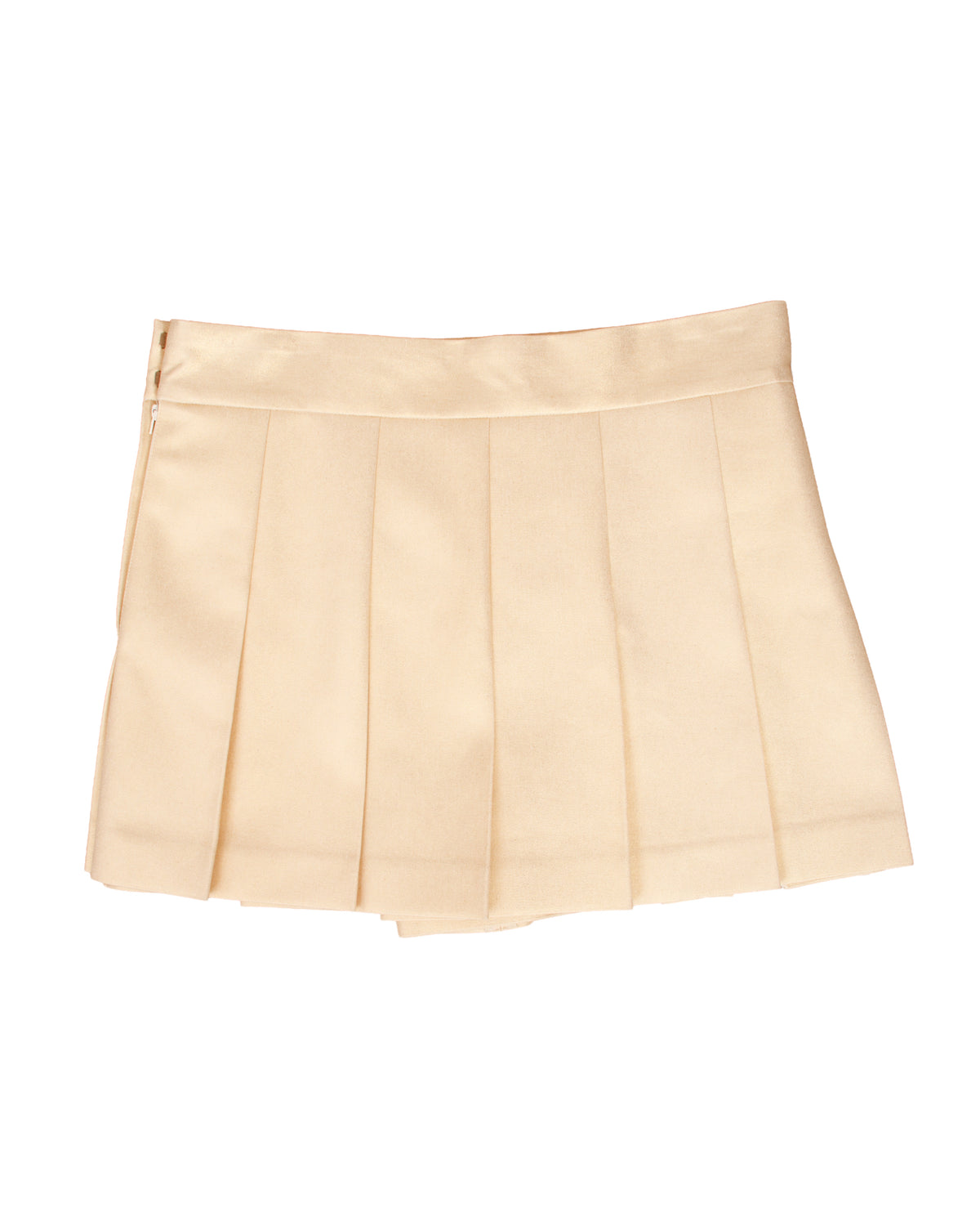 SS 2012 Comme Des Garcons Metallic Pleated Skort