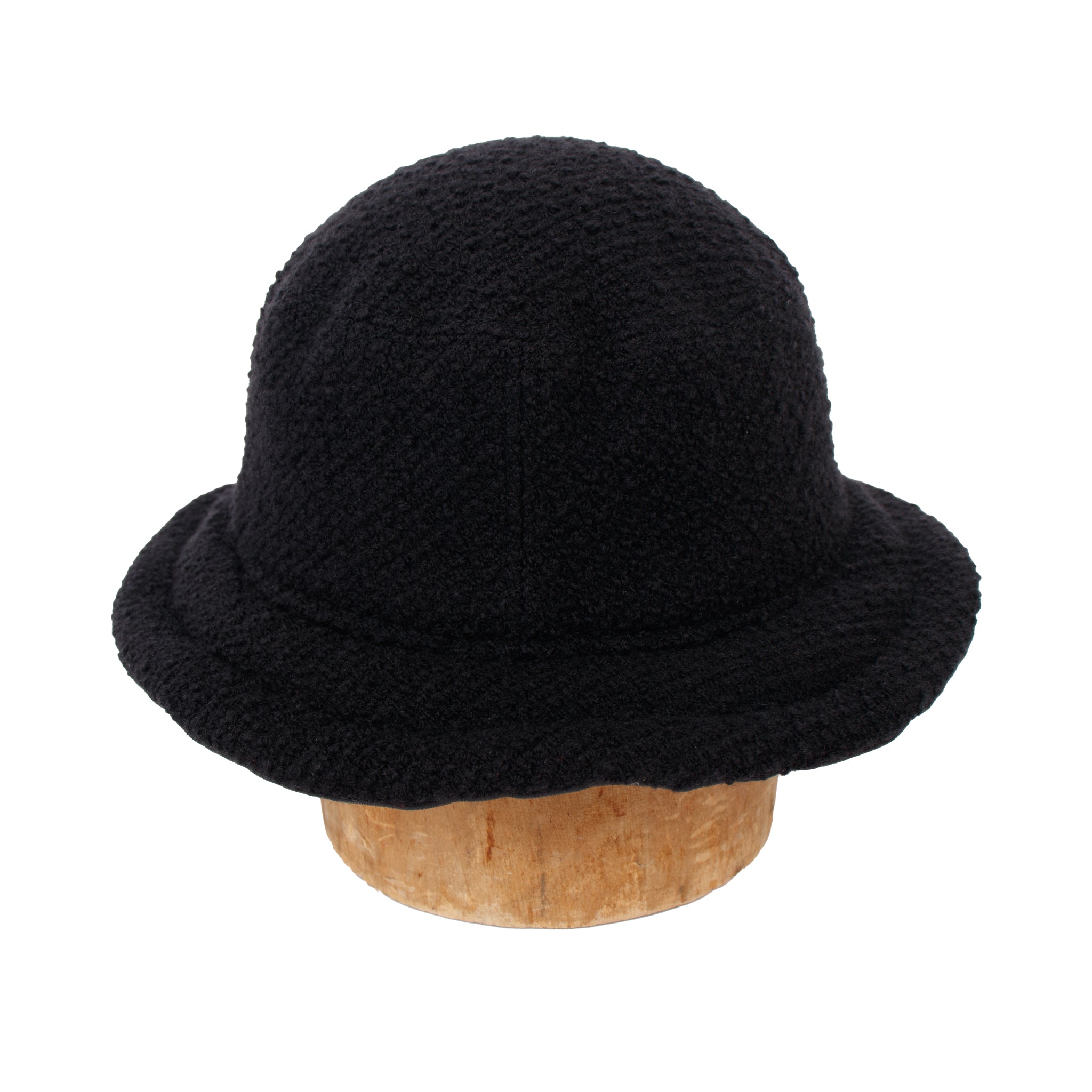 Chanel Tweed & Leather Bucket Hat