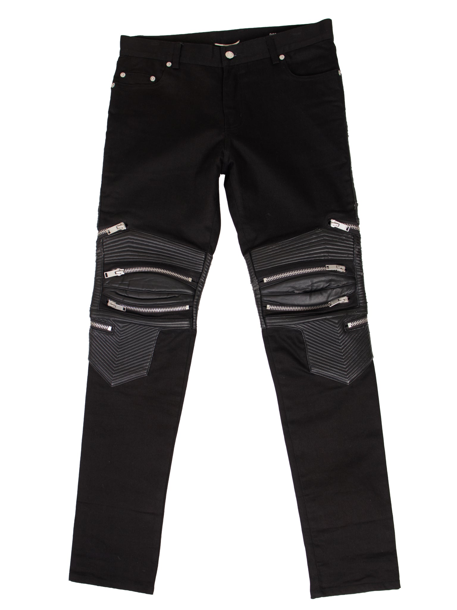 FW '13 Saint Laurent Hedi Slimane Denim Moto Zip Pants