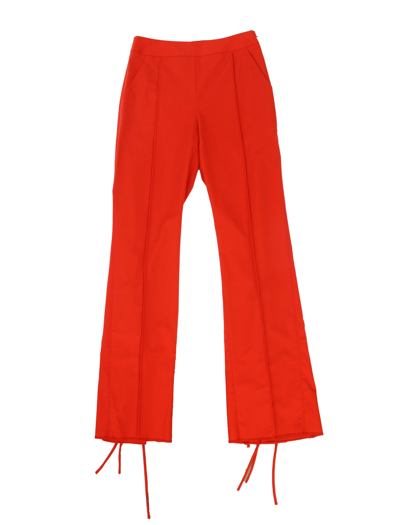 Rosie Assoulin Wool Tie Flare Pants