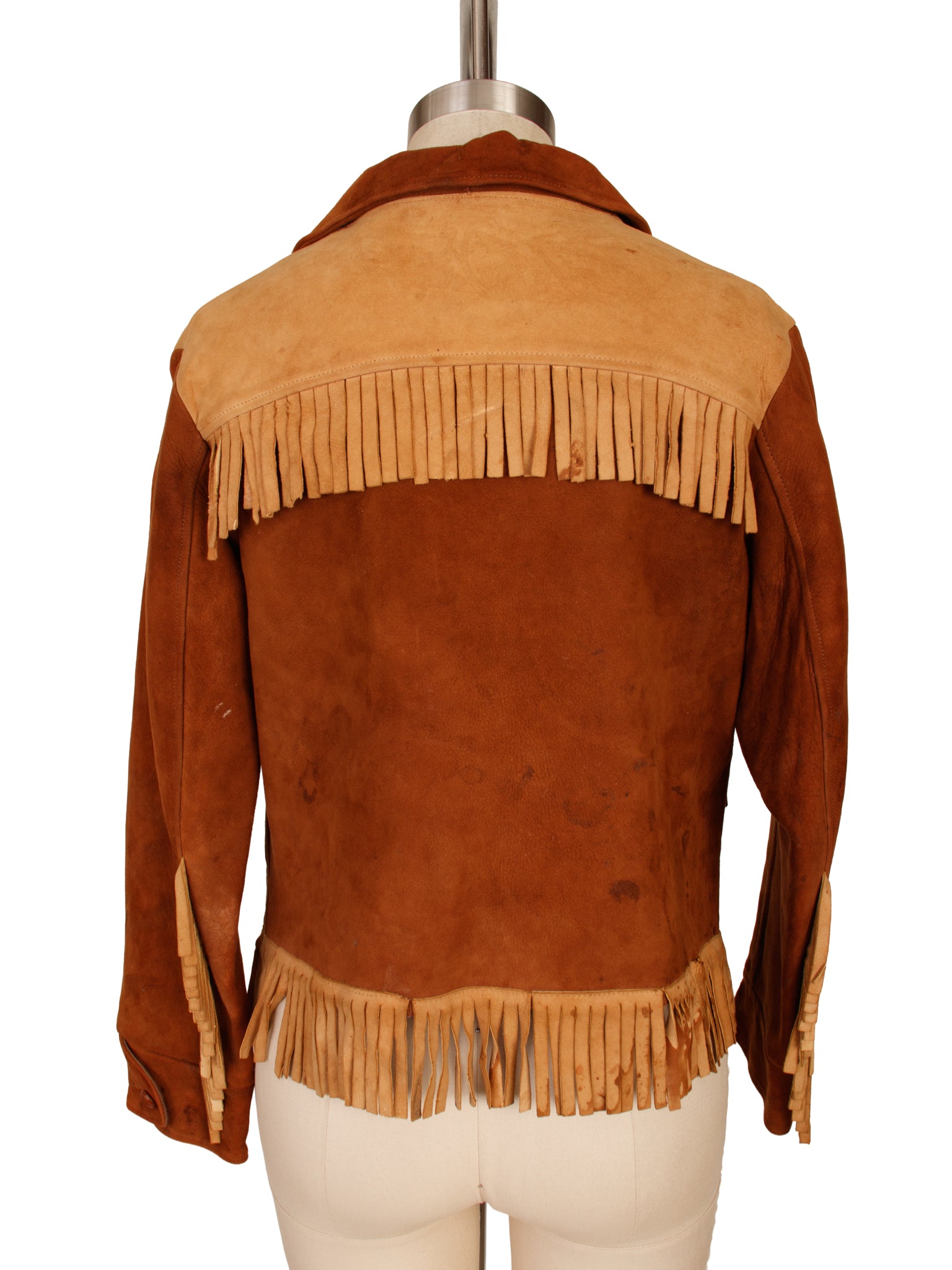 Suede & Cow Patch Fringe Jacket