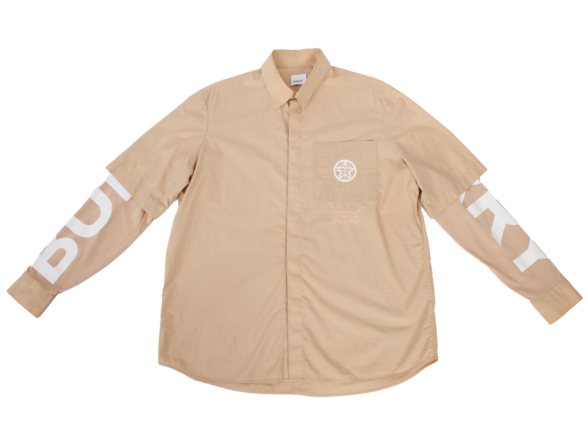 Burberry Graphic Layered Sleeve Shirt