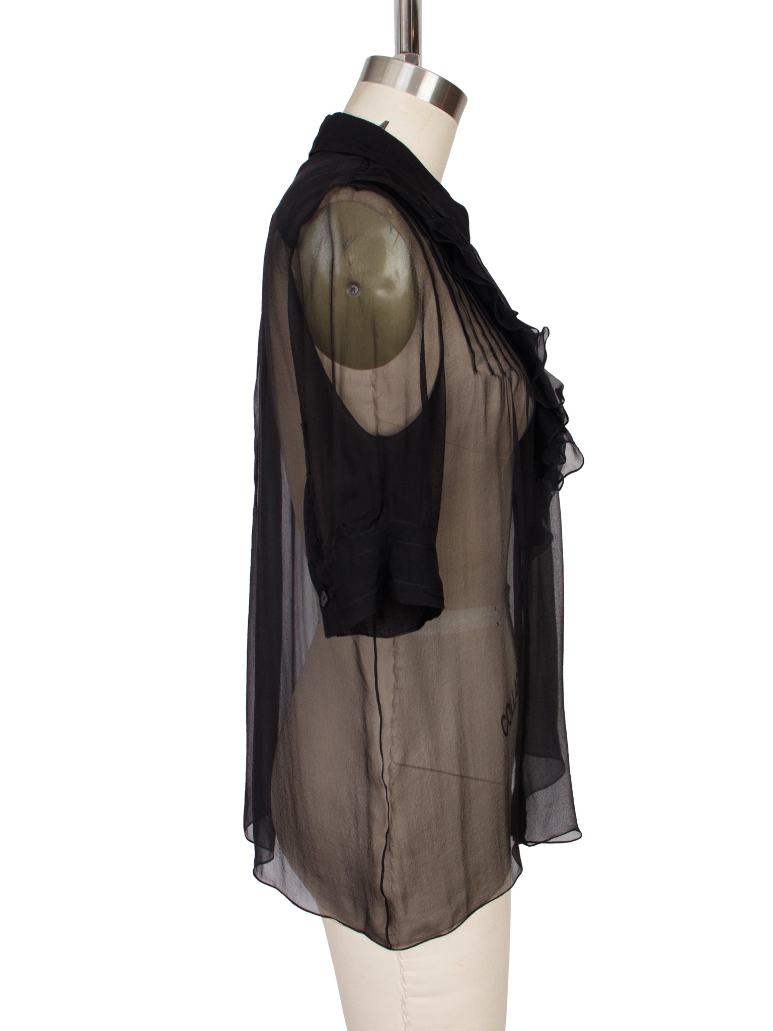 Chloe Silk Chiffon Ruffle Blouse