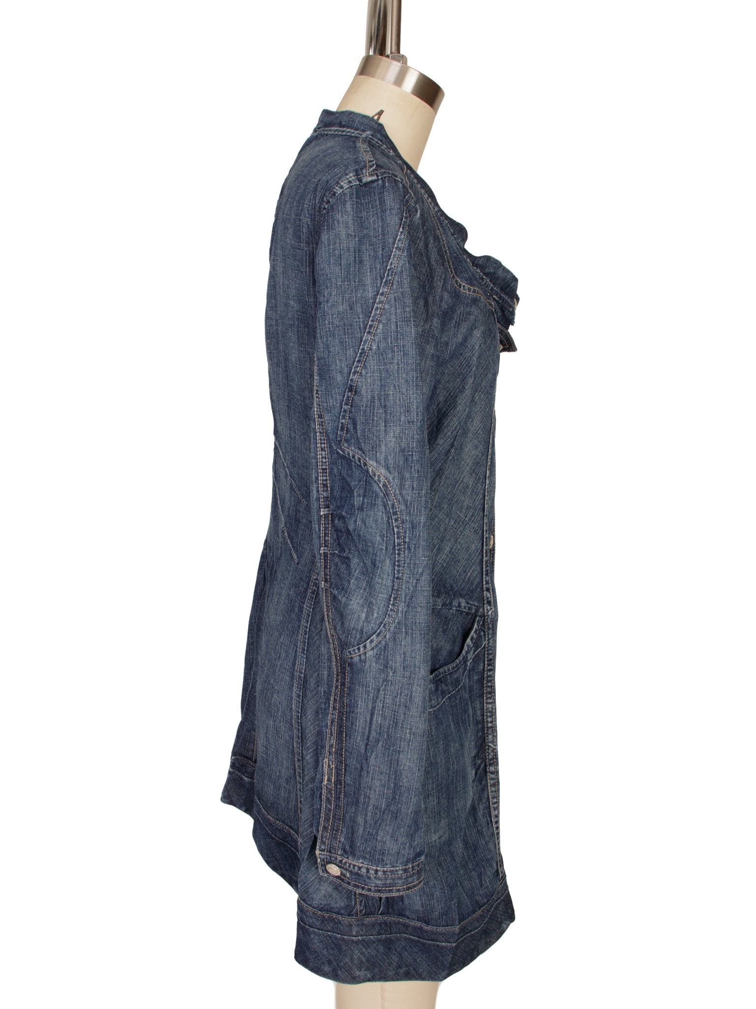 Marithe Francois Girbaud Denim Longline Jacket