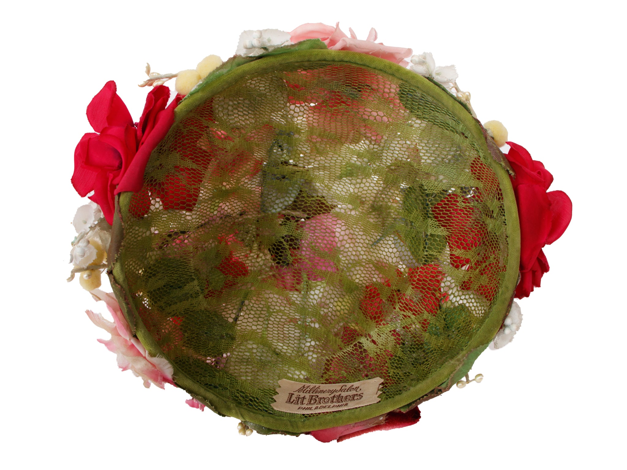 1960s Millinery Salon Lit Brothers Floral Toque Hat