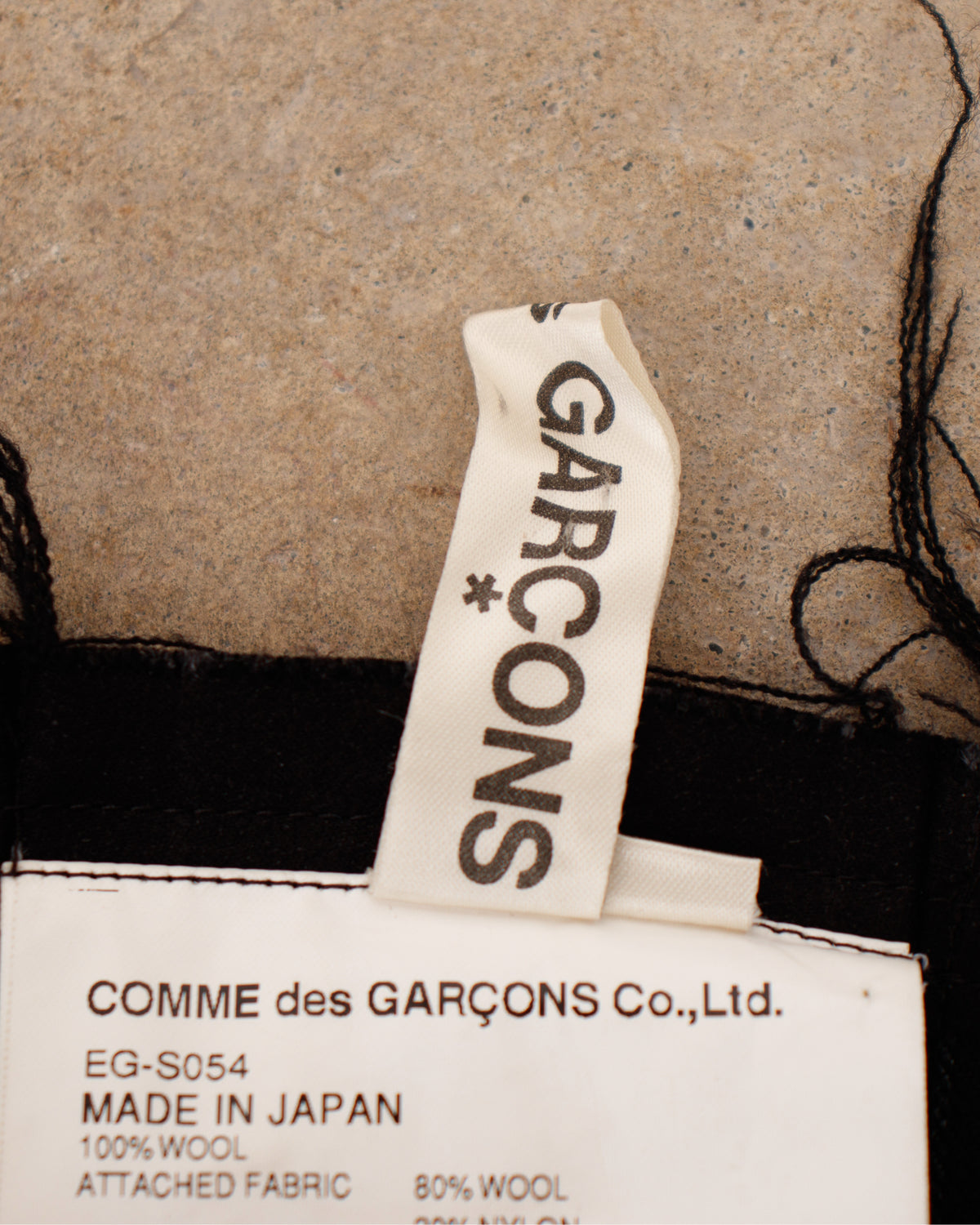 2002 Comme des Garcons Wool Rib Knit & Pinstripe Skirt