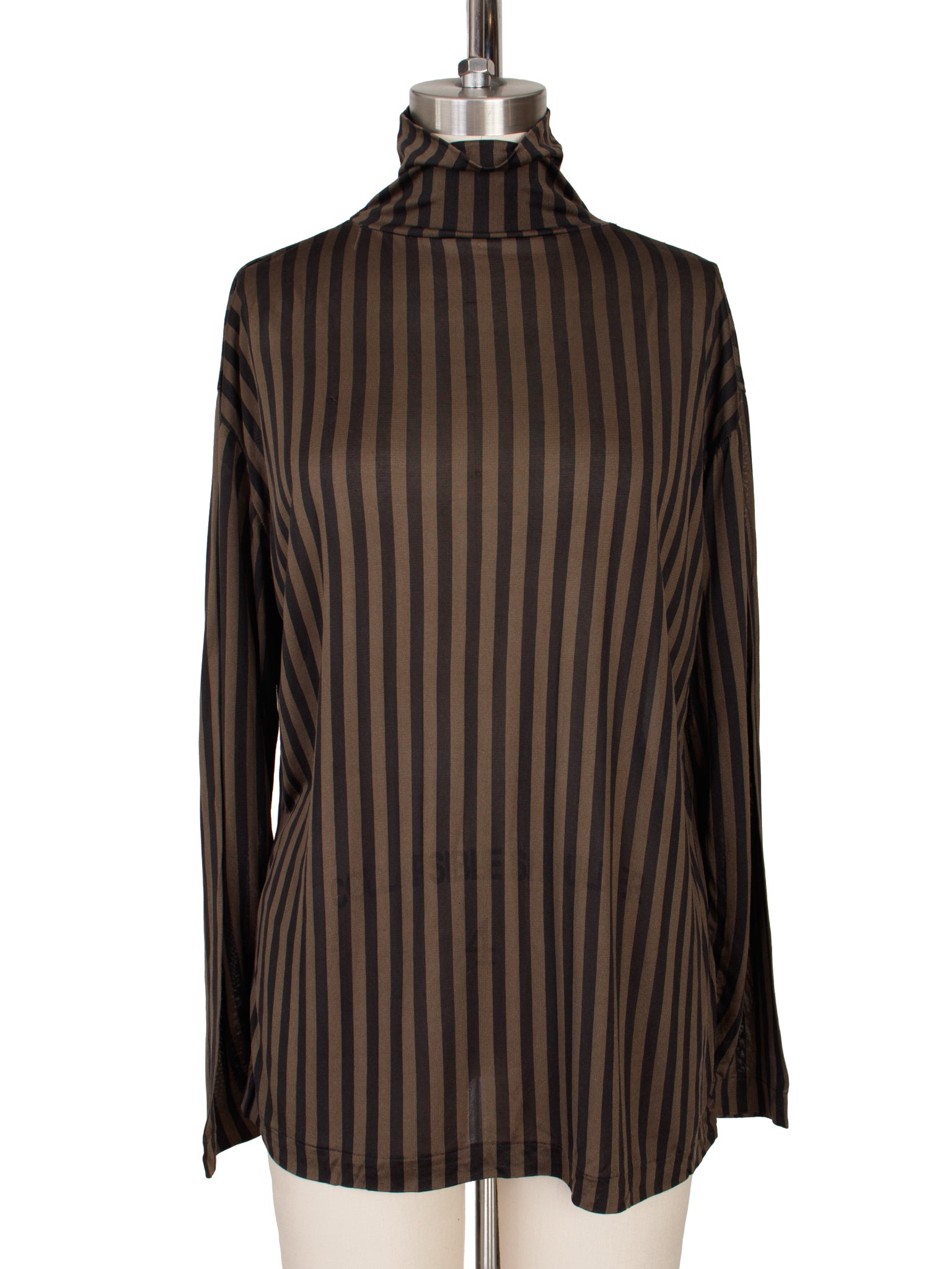 Marithe Francois Girbaud Silk Pinstripe Top