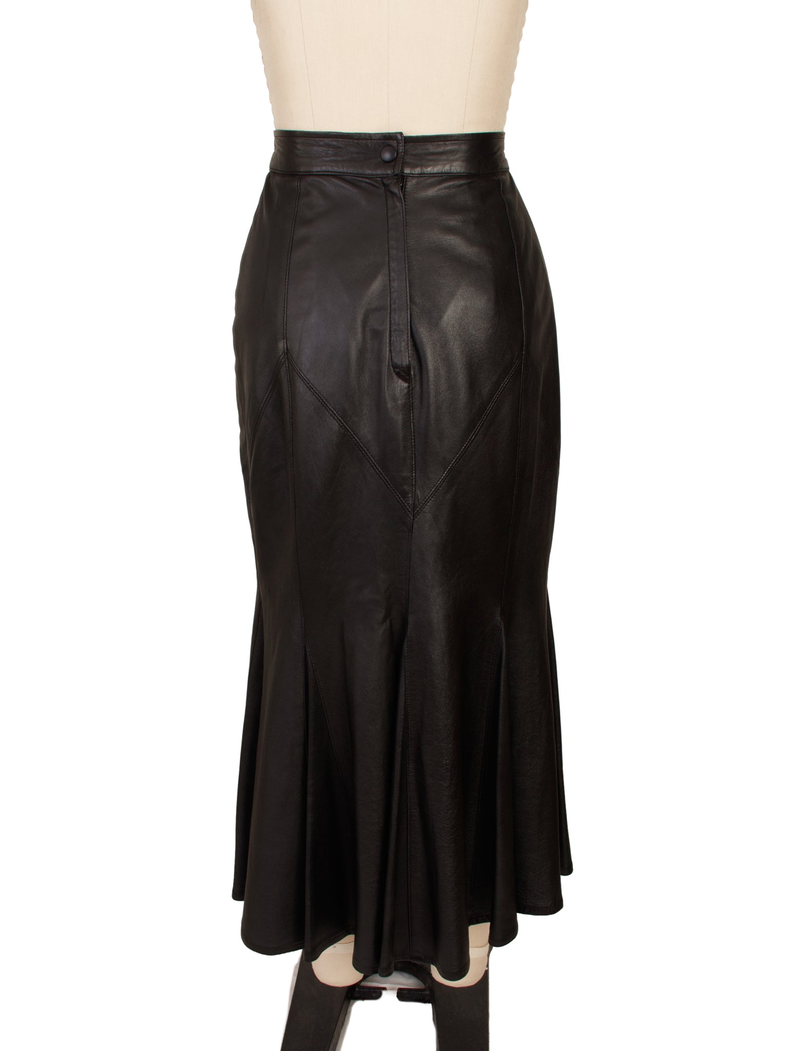 Penny Howson Leather Mermaid Hem Skirt
