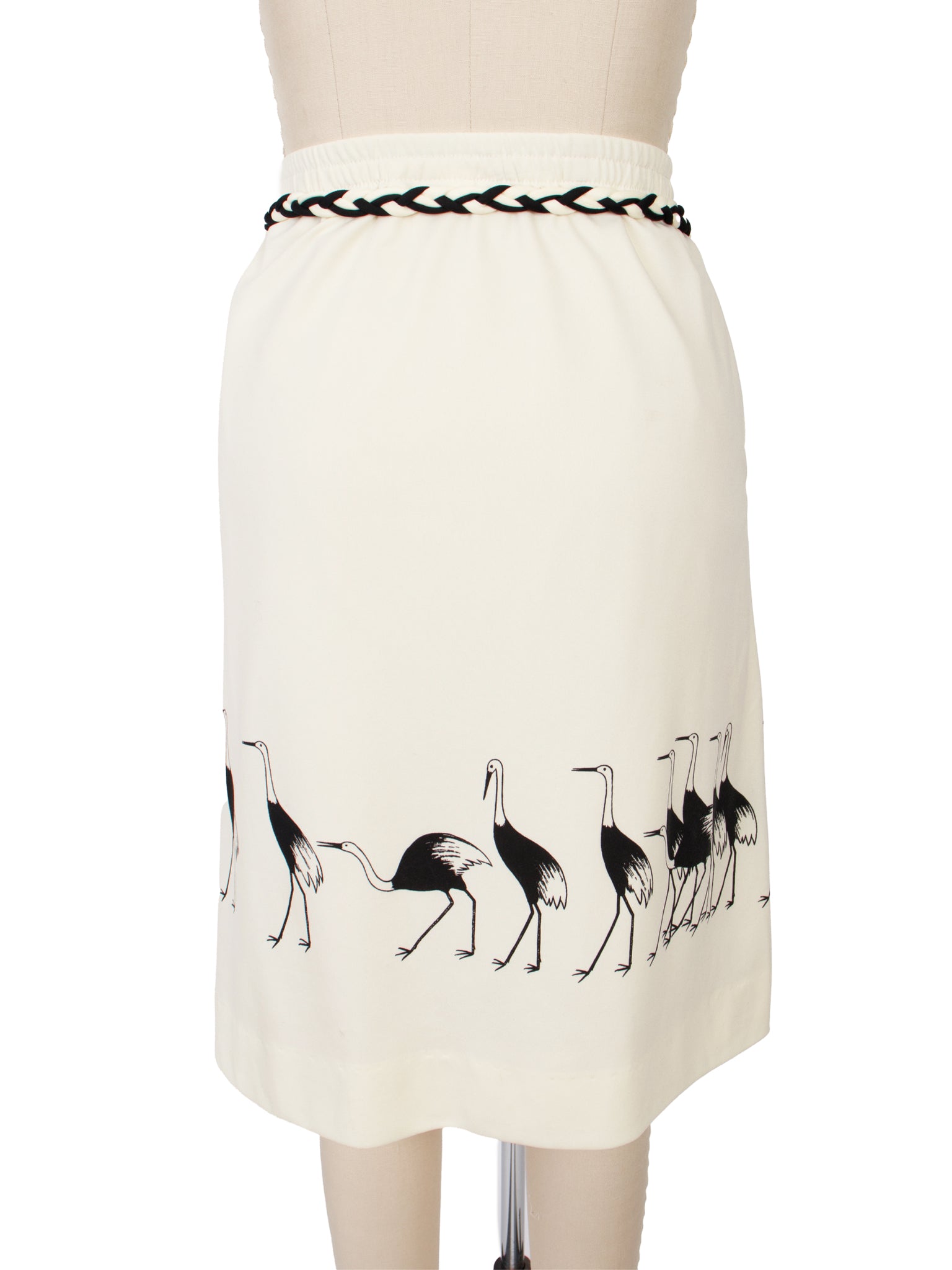 Miss Shaheen Egret Print Skirt