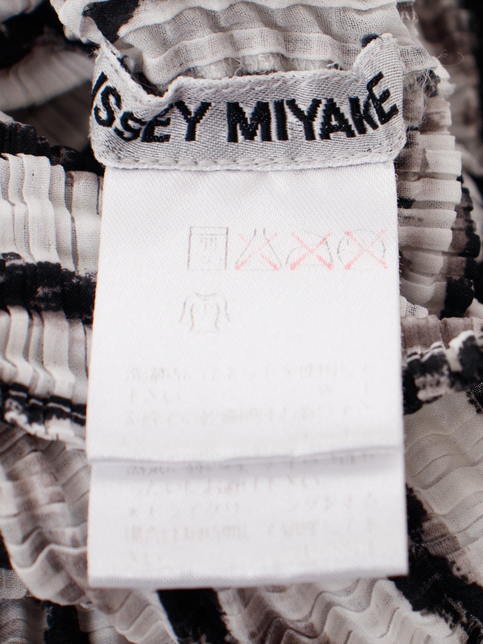 2008 Issey Miyake Paint Stripe Plisse Top