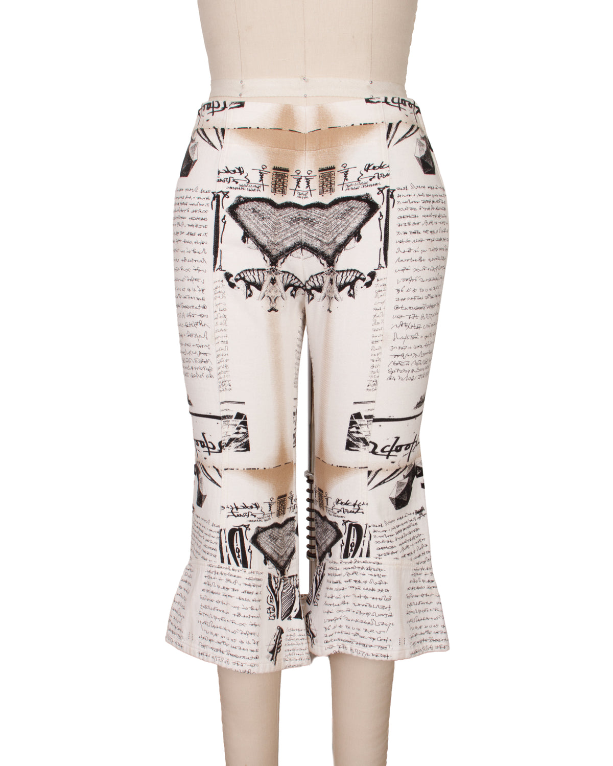SS03 Issey Miyake Runway Newspaper Print Pants